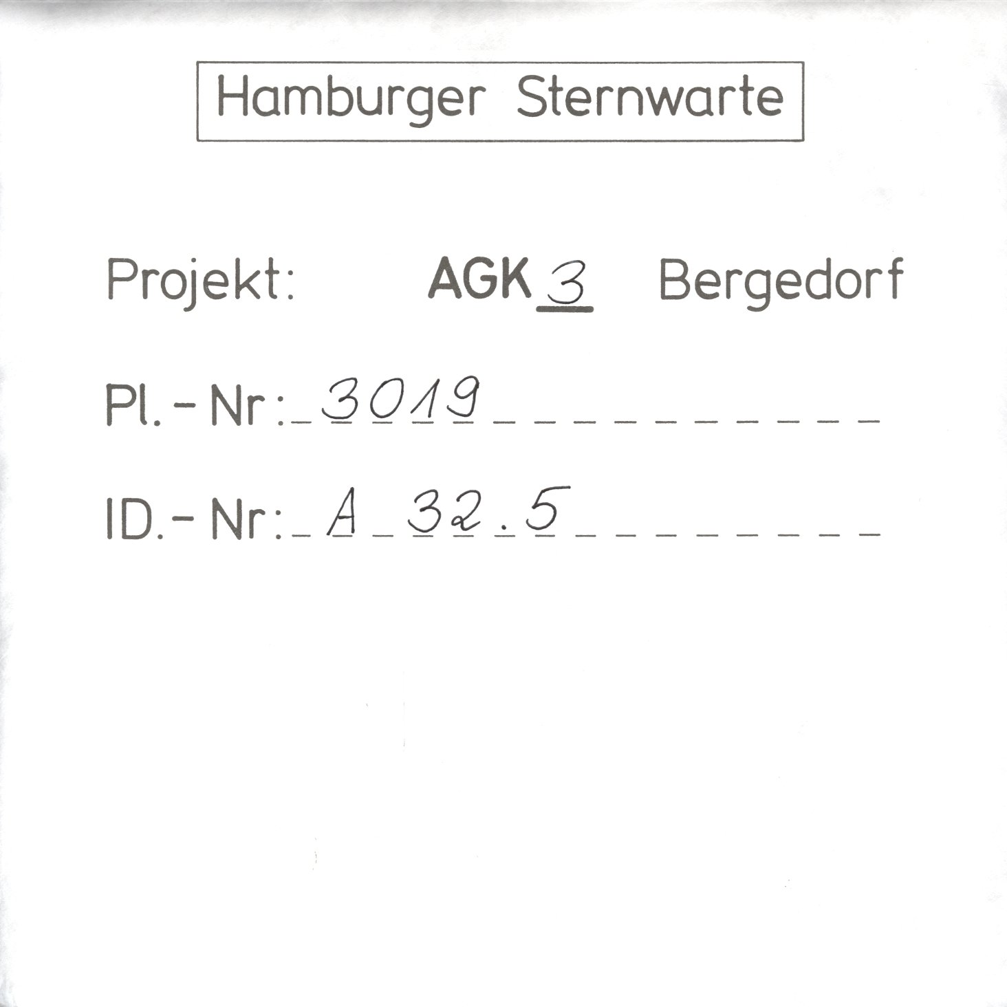 Plate envelope