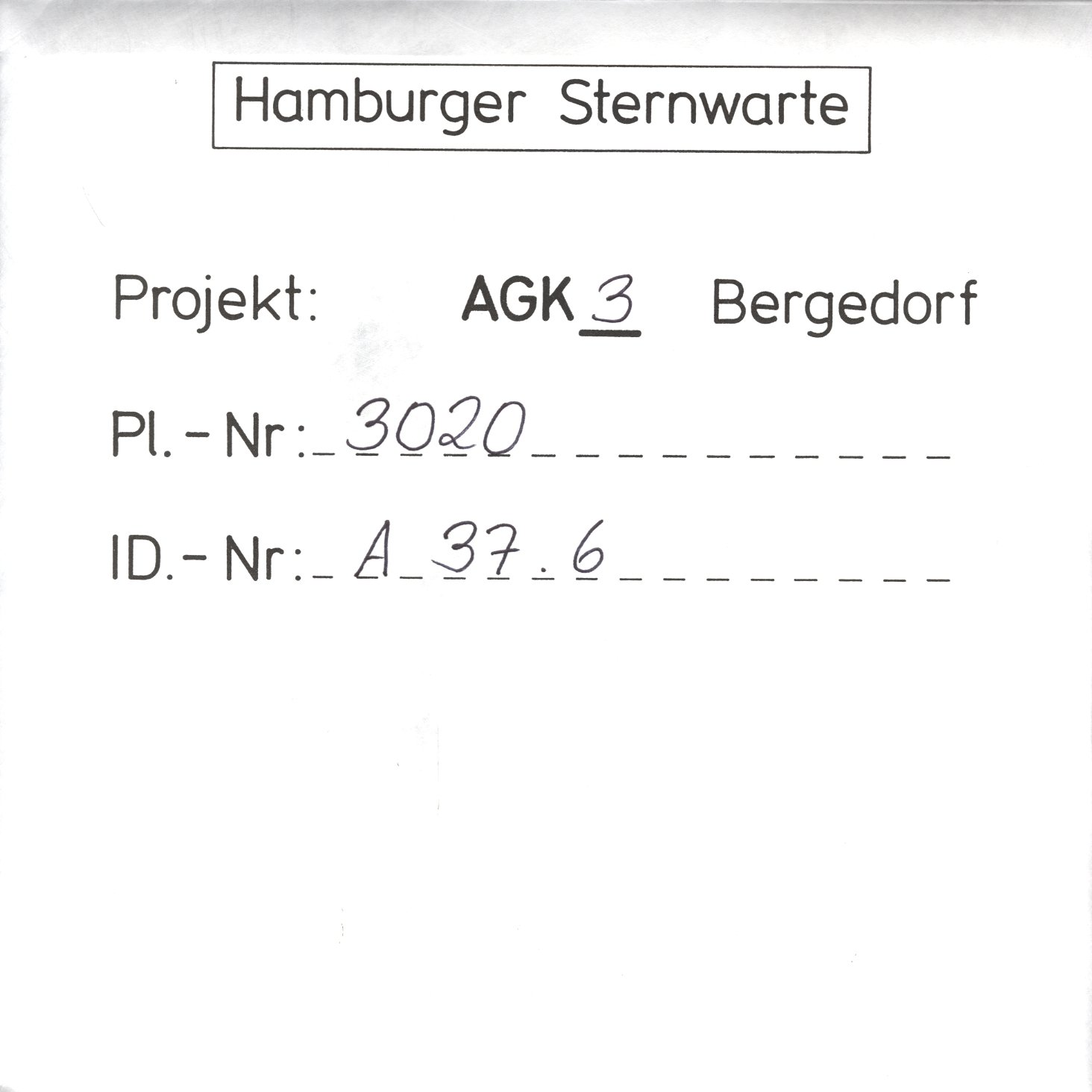Plate envelope
