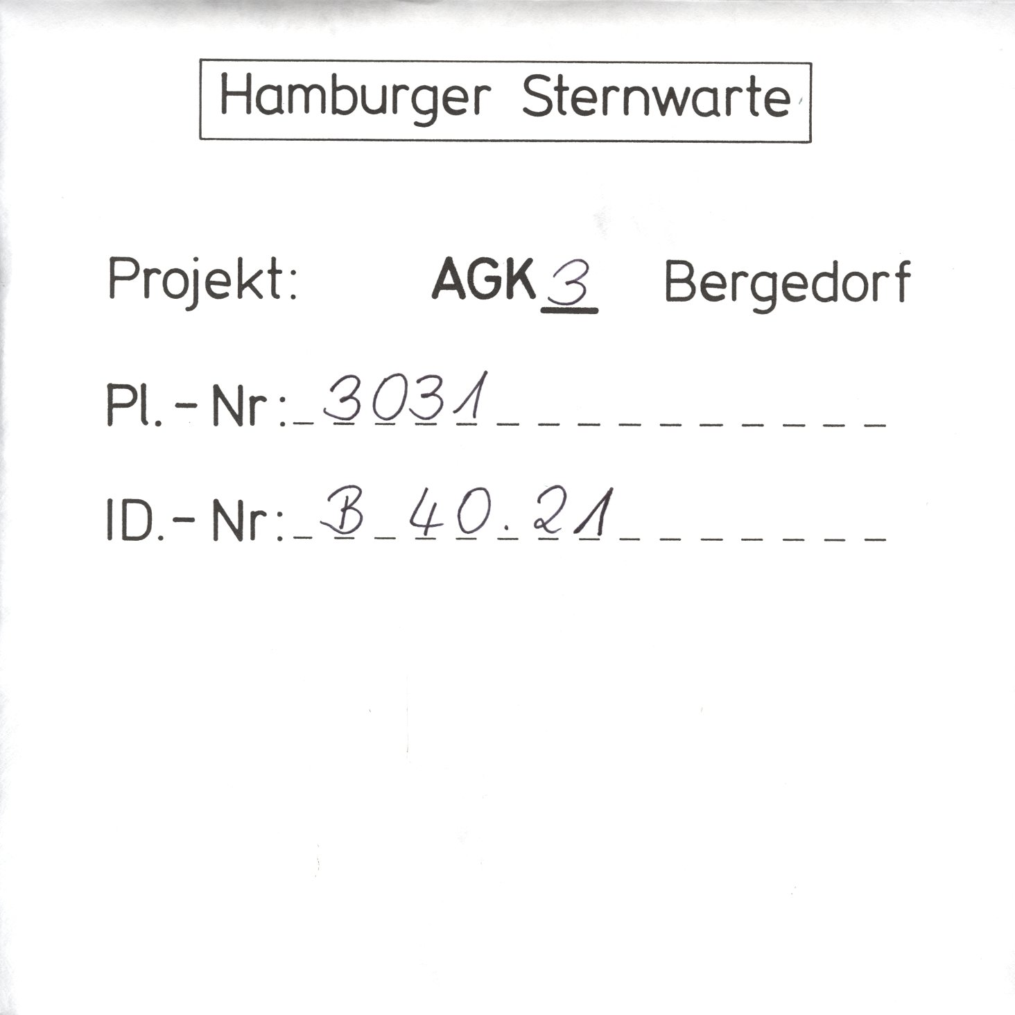 Plate envelope