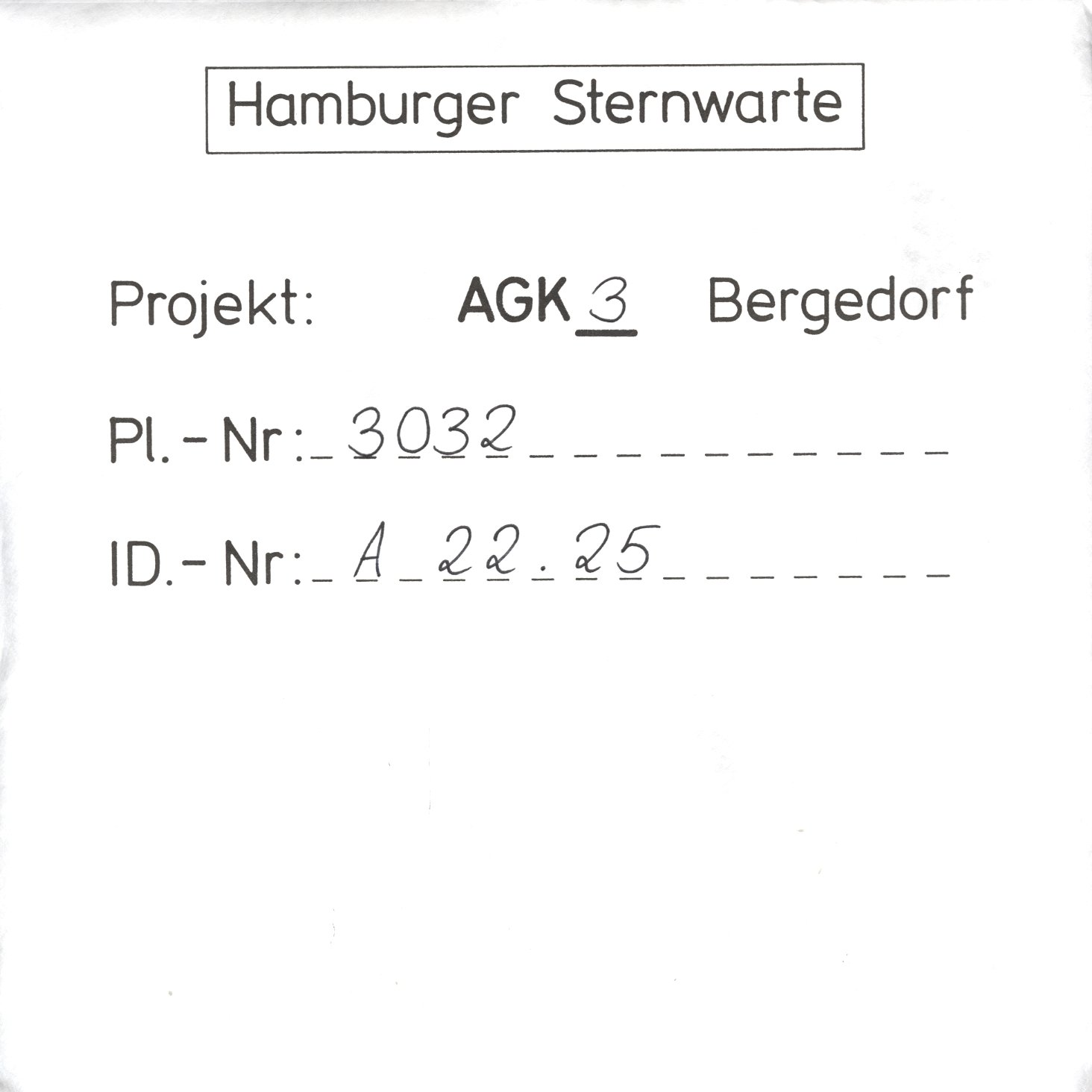 Plate envelope