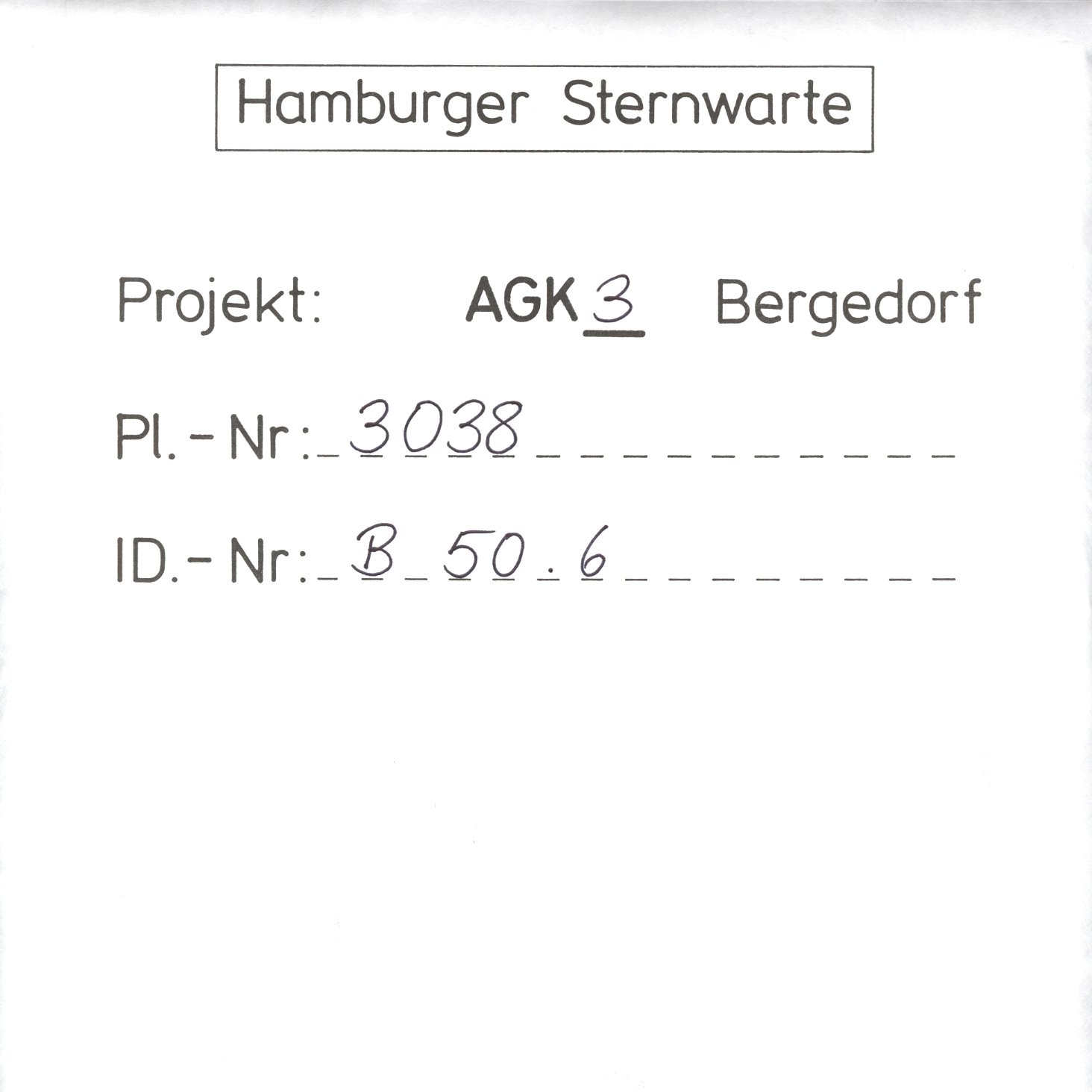 Plate envelope