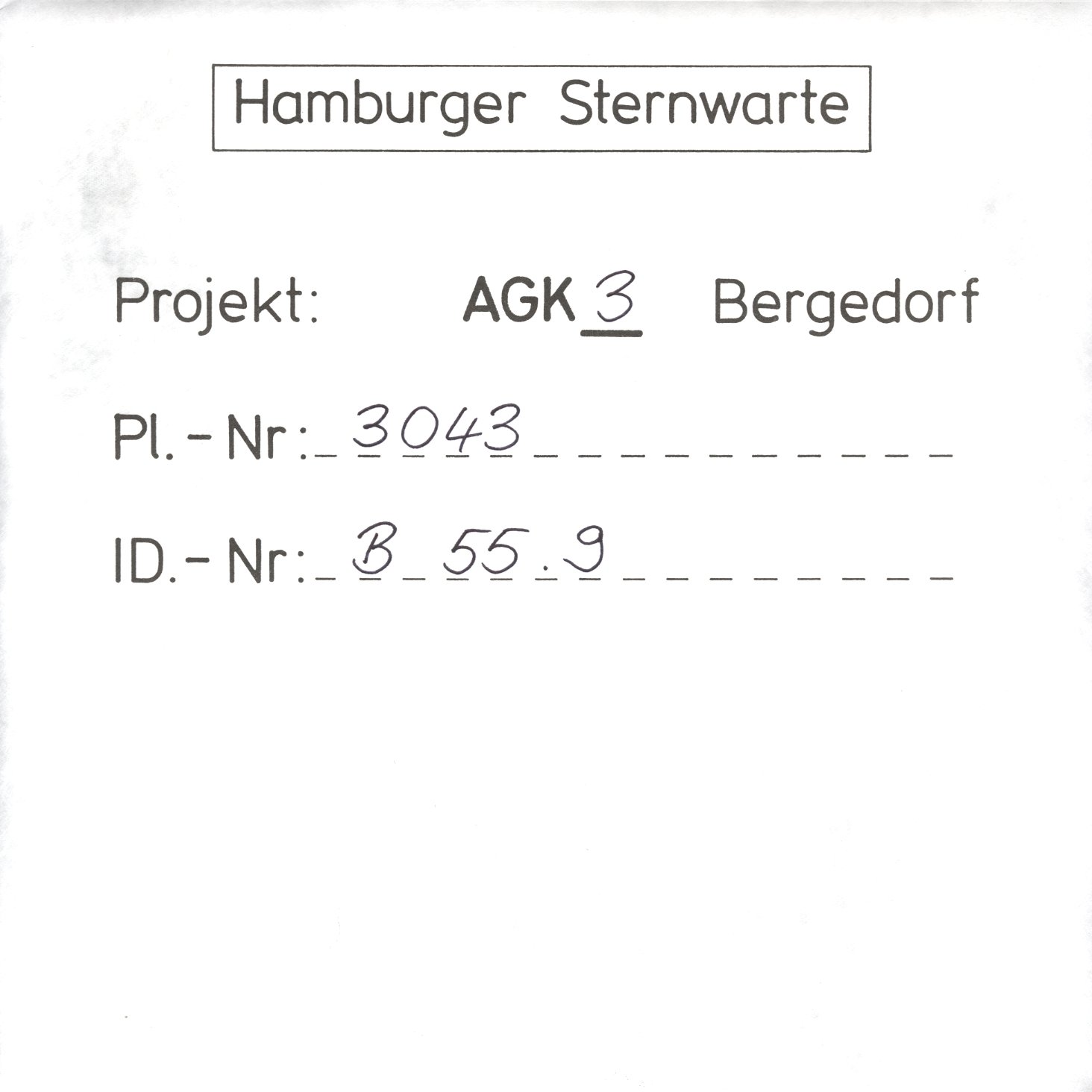 Plate envelope