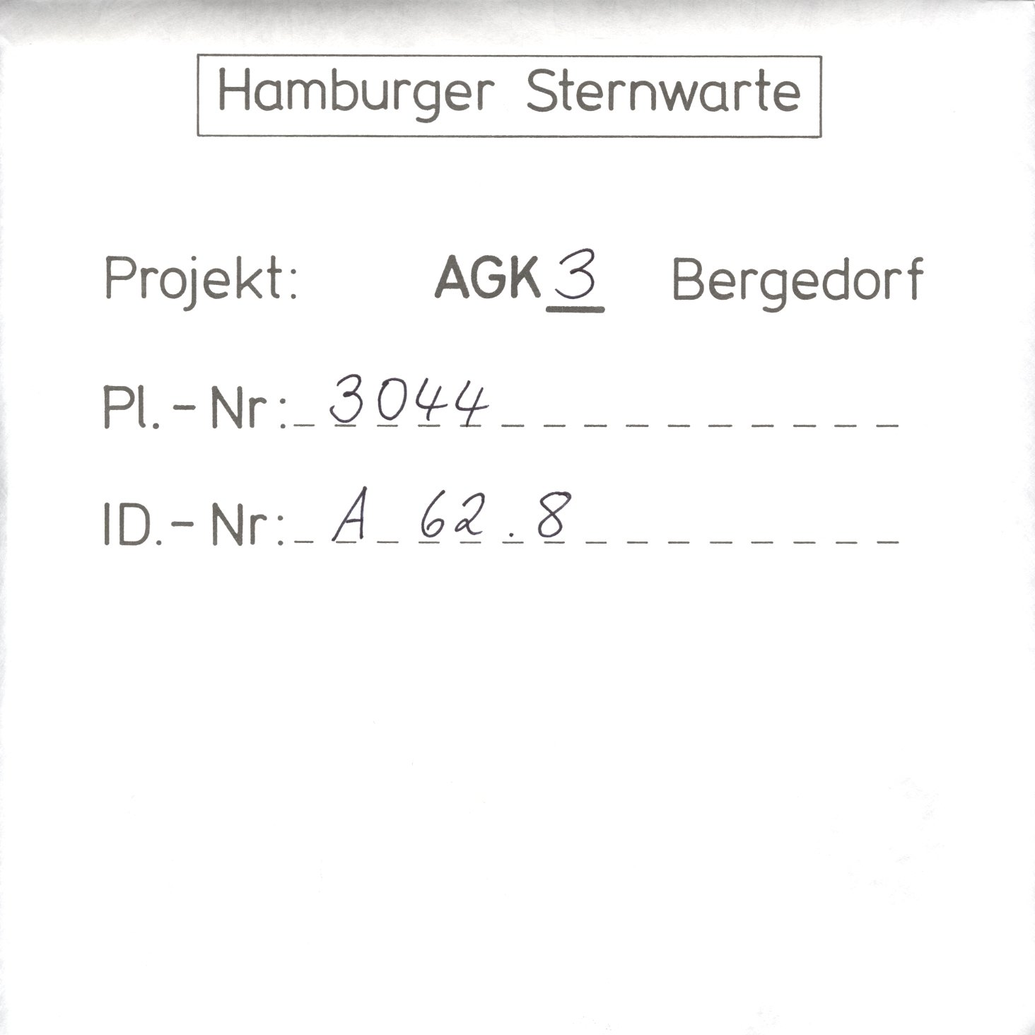 Plate envelope