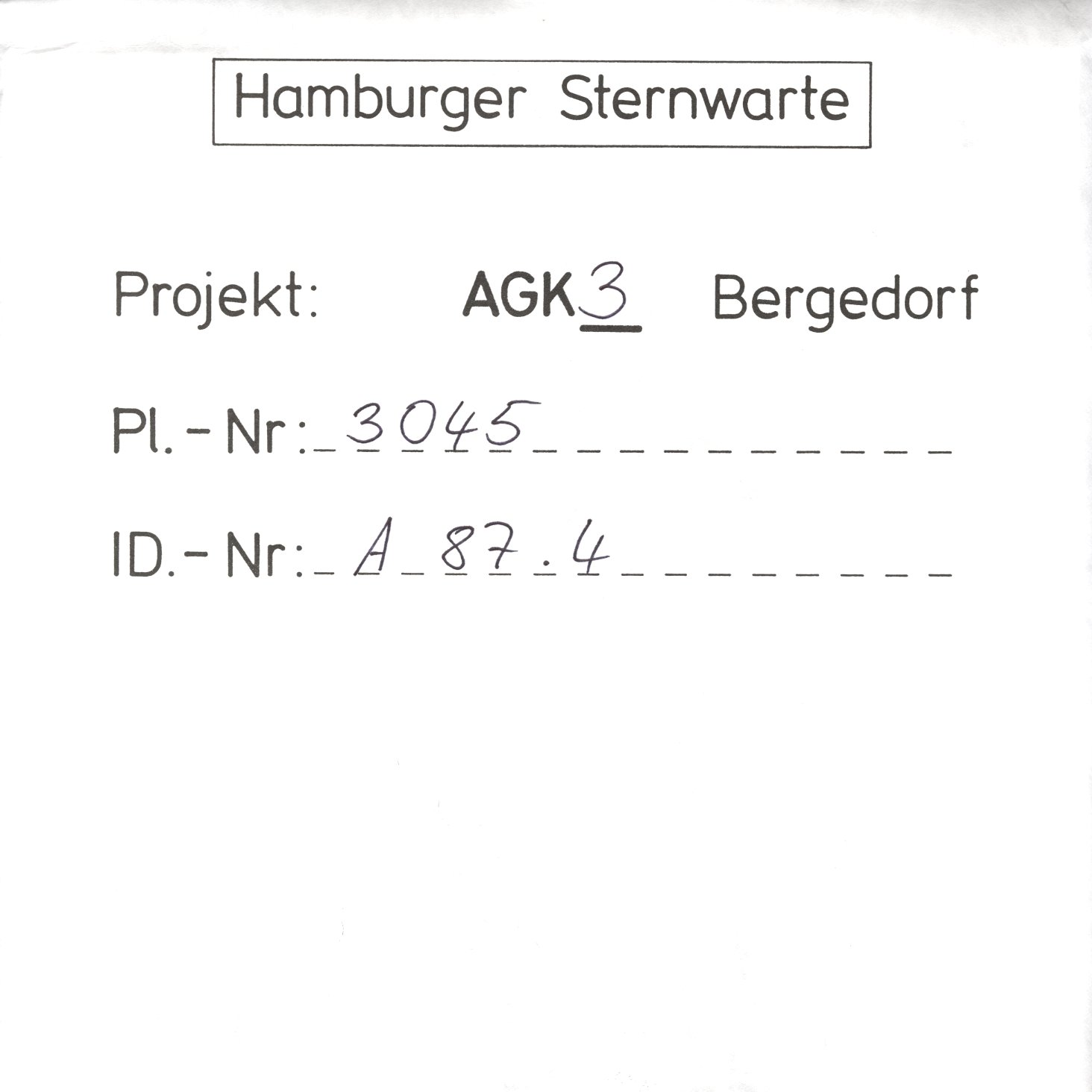 Plate envelope