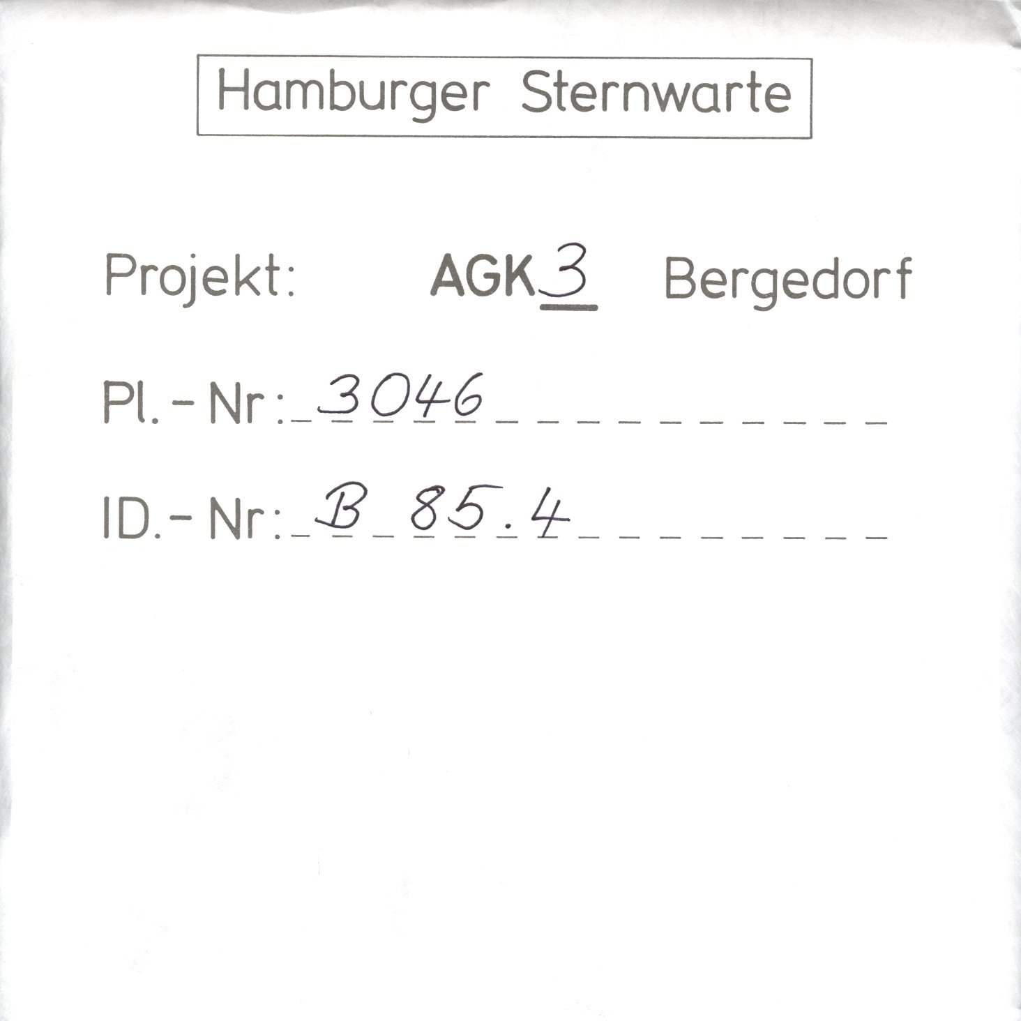 Plate envelope