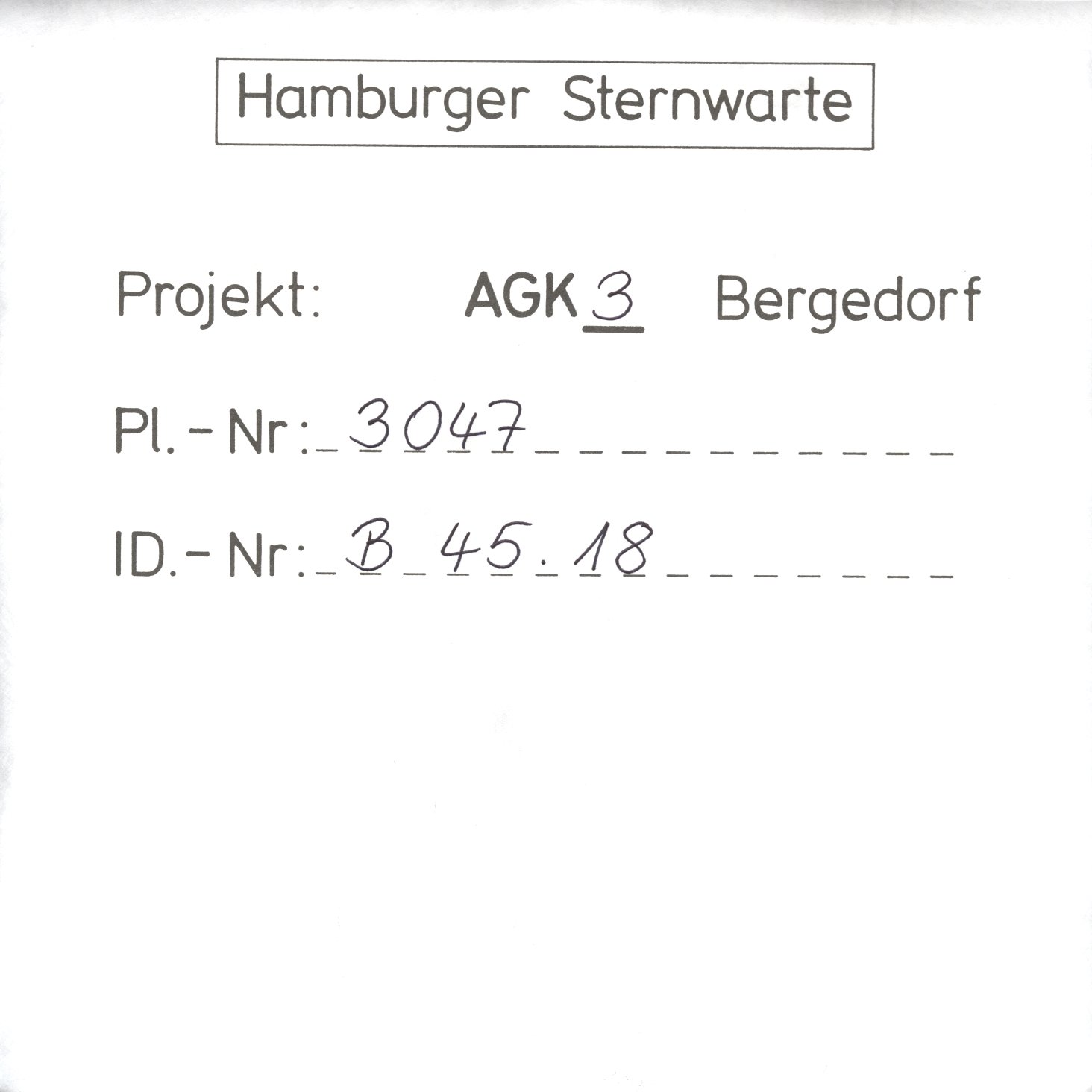 Plate envelope