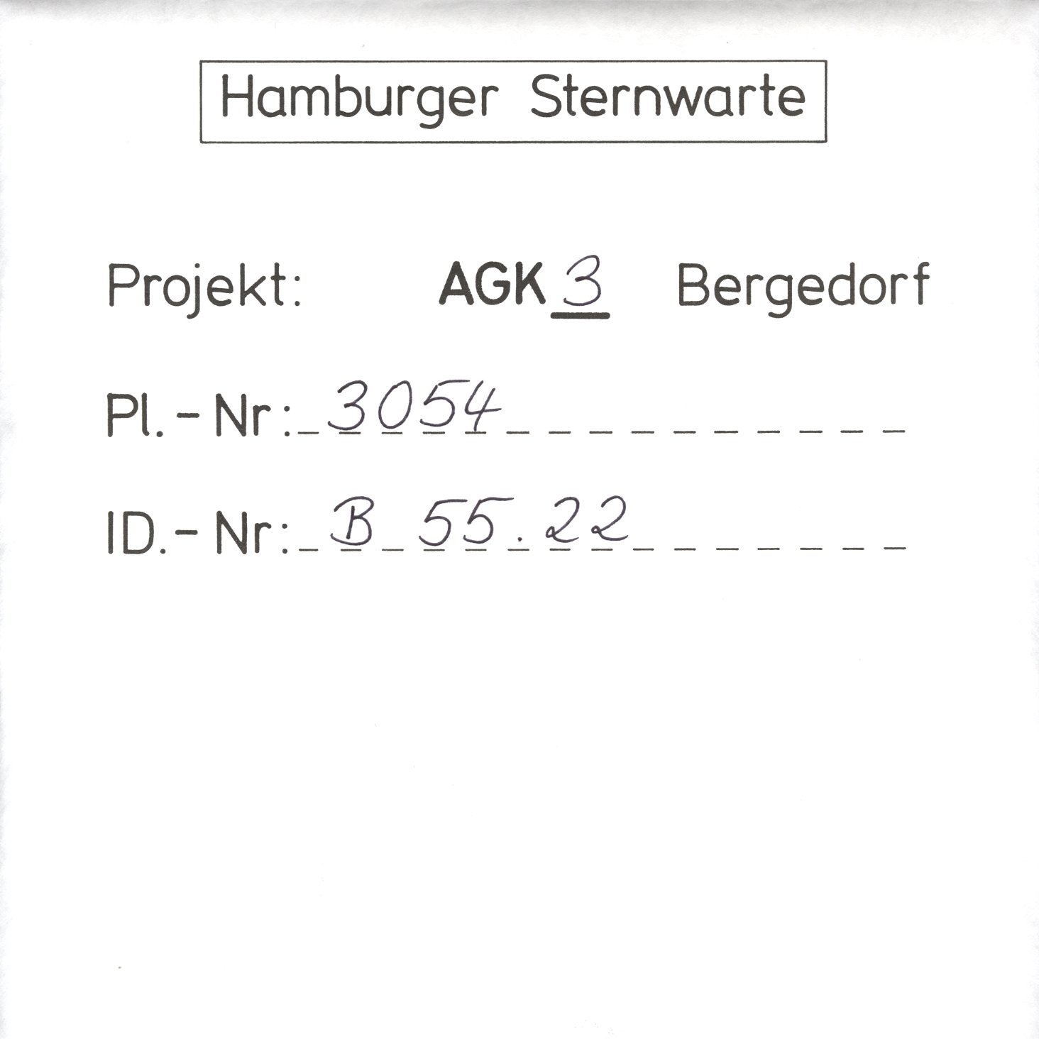 Plate envelope