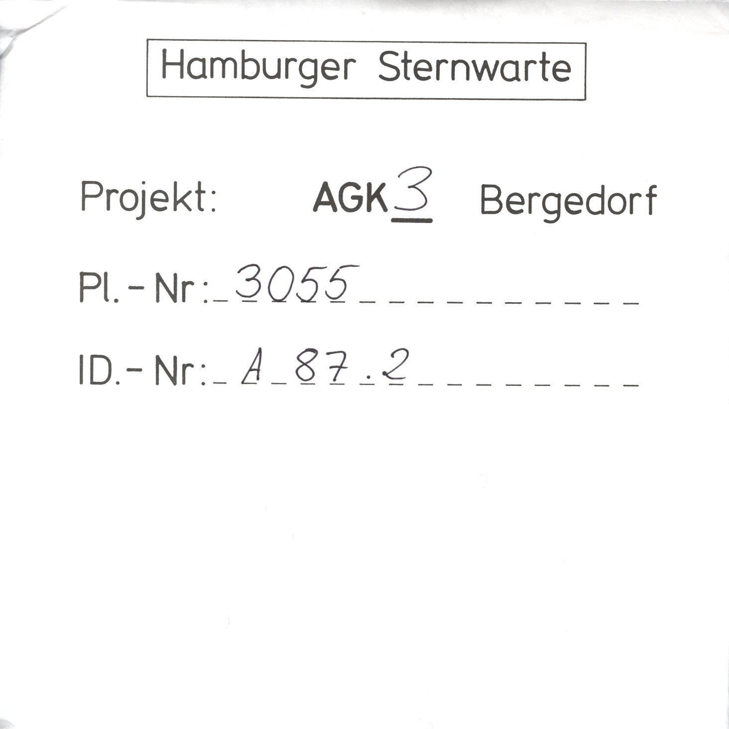 Plate envelope