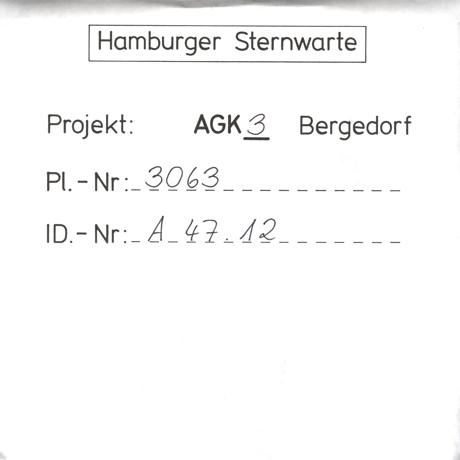 Plate envelope