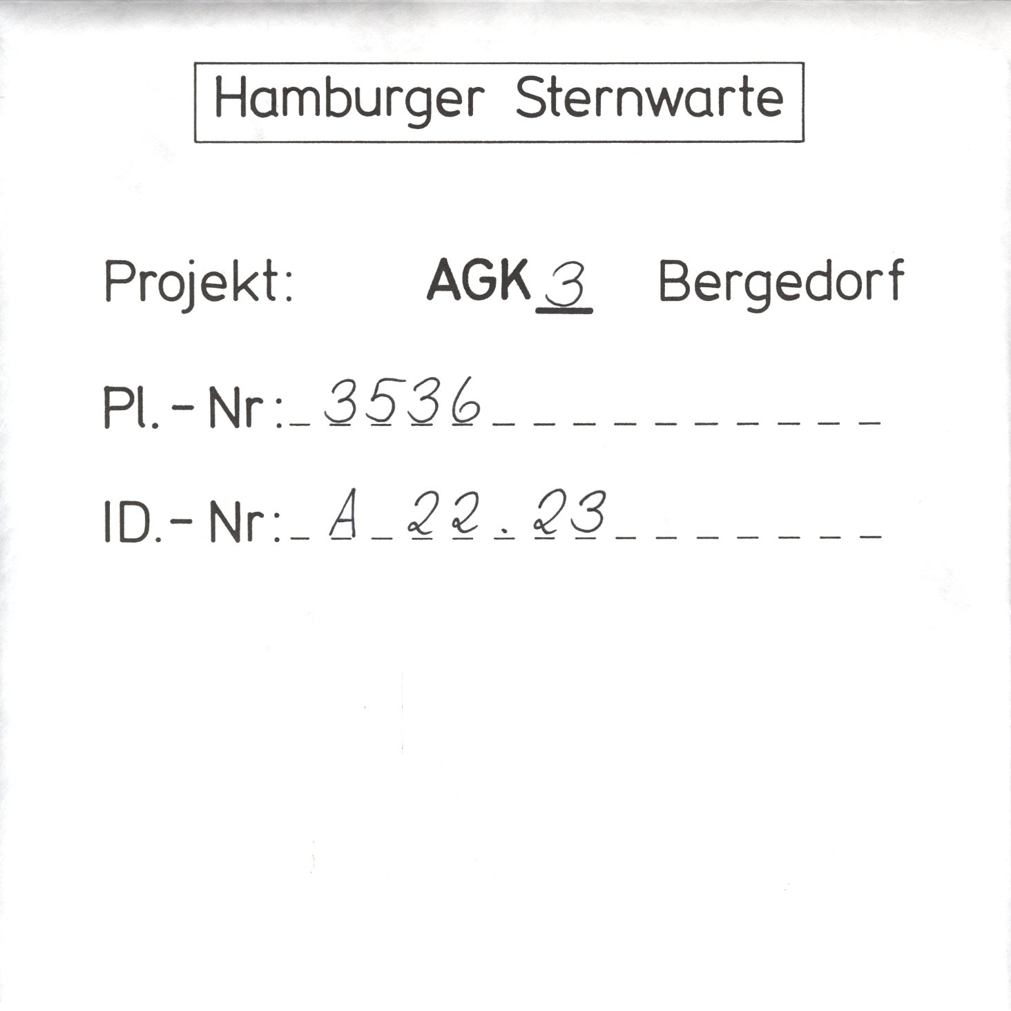 Plate envelope