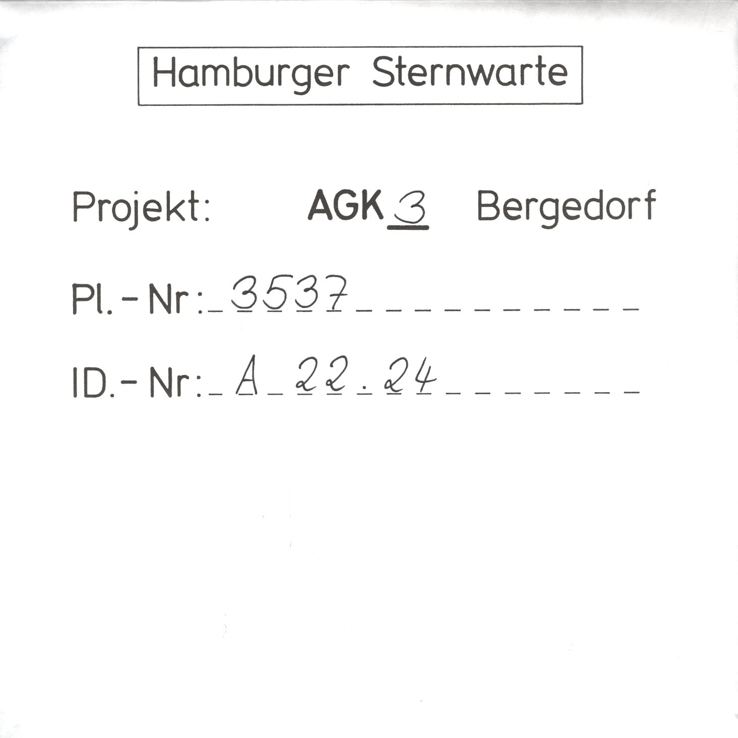 Plate envelope