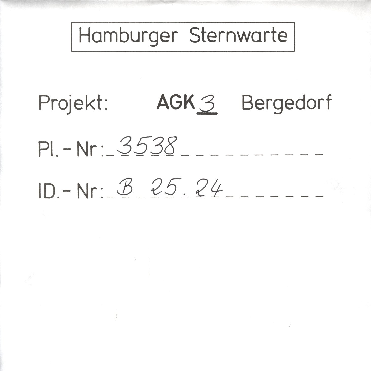 Plate envelope