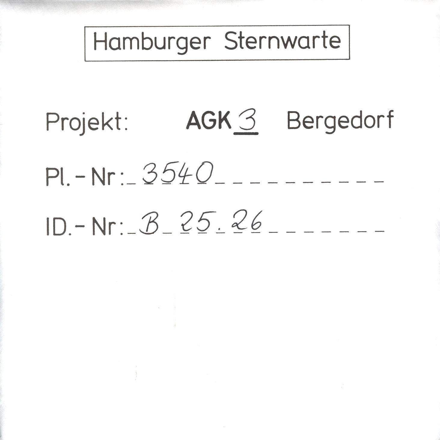 Plate envelope