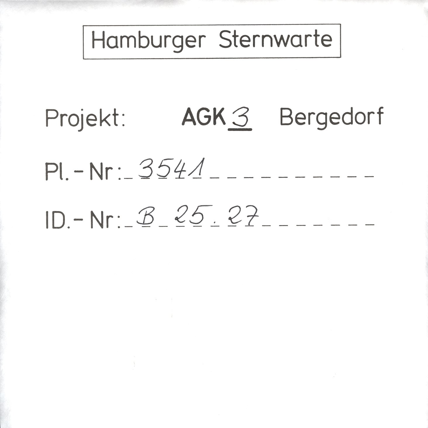 Plate envelope