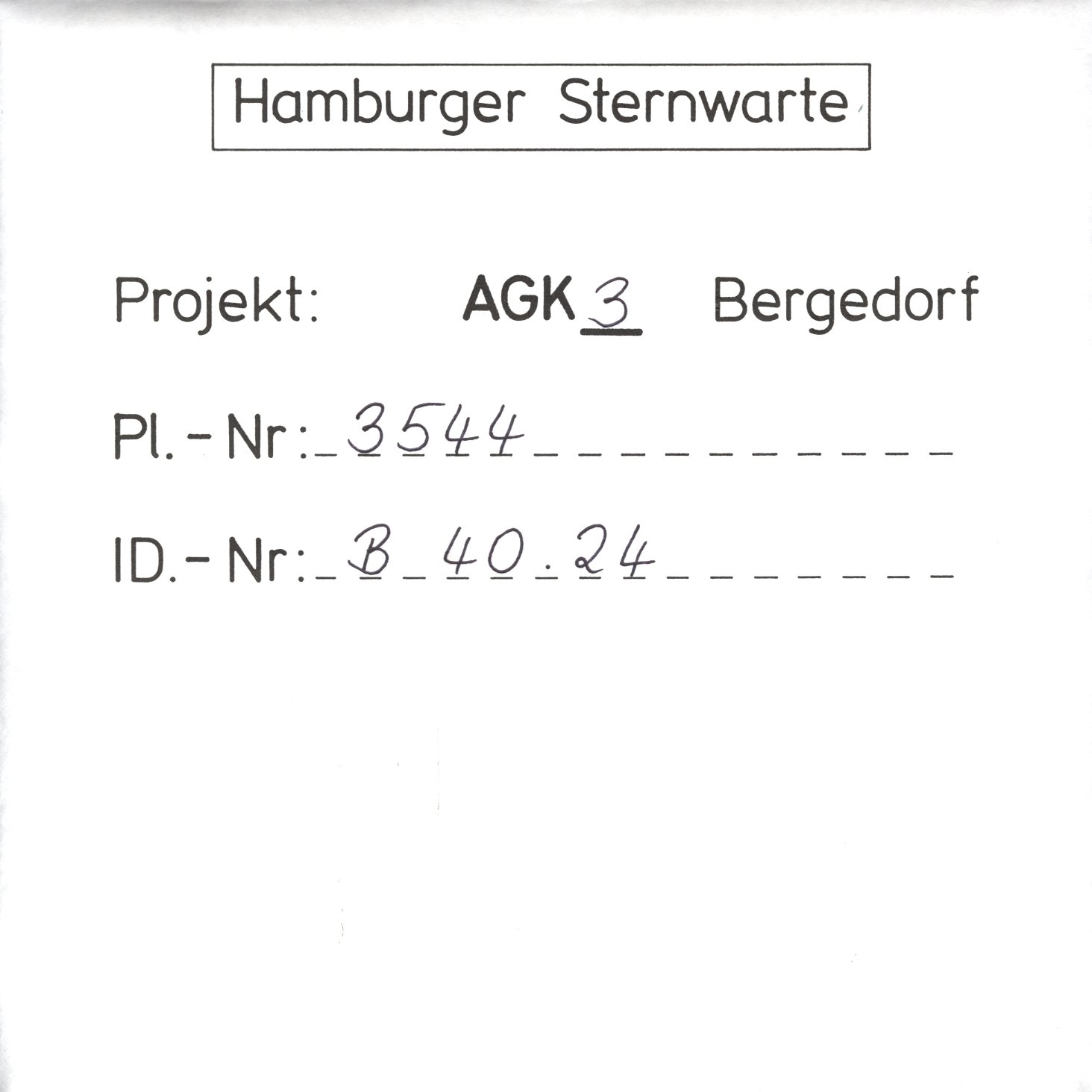 Plate envelope