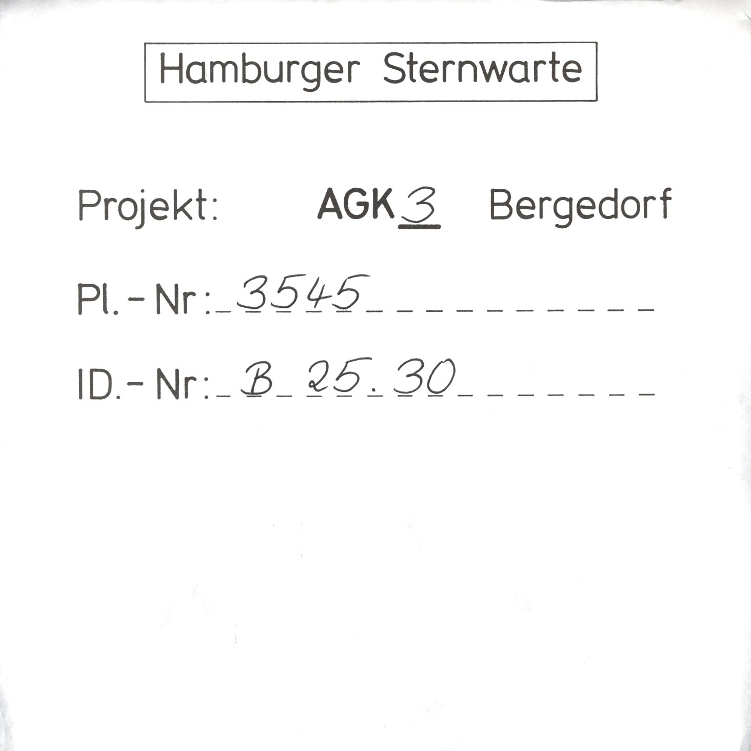 Plate envelope