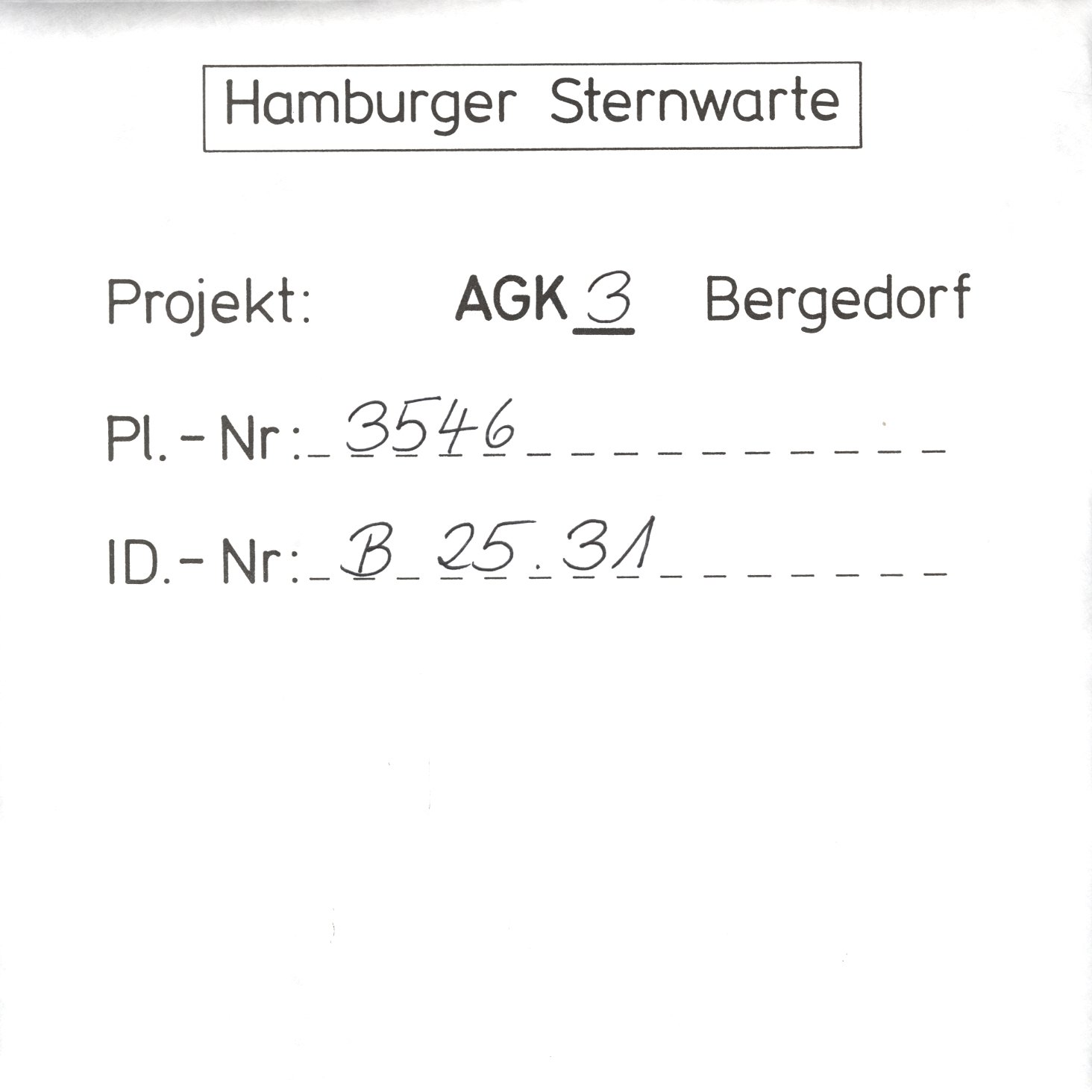 Plate envelope