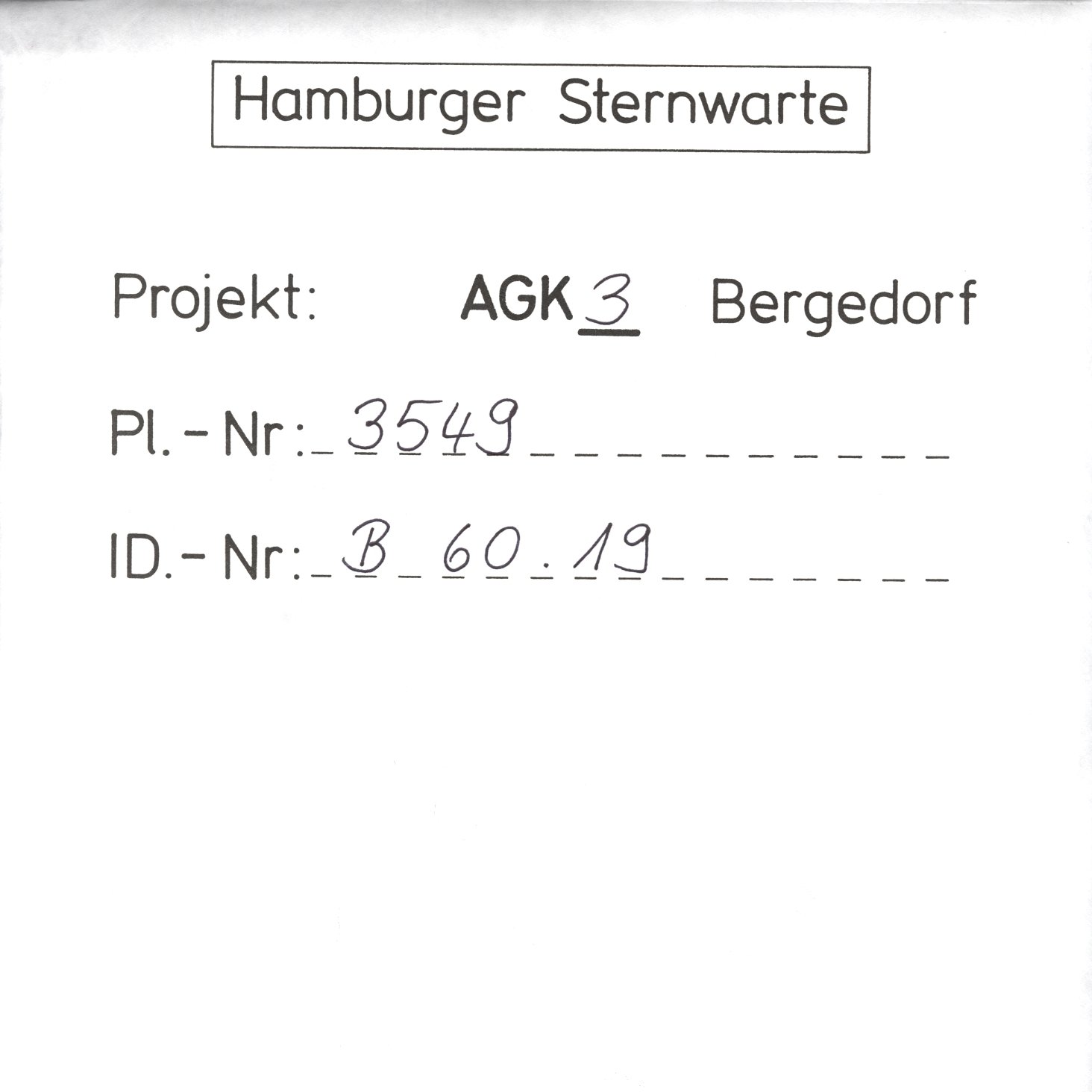 Plate envelope