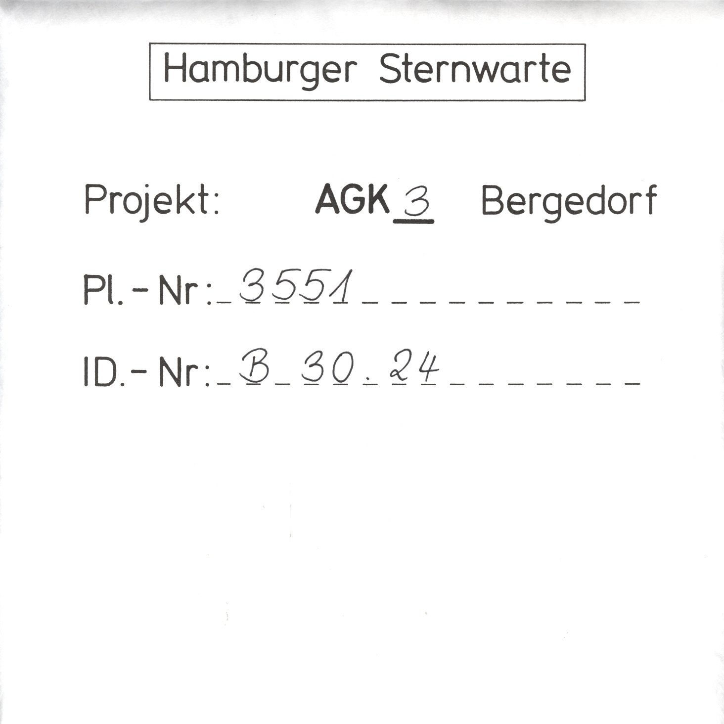 Plate envelope