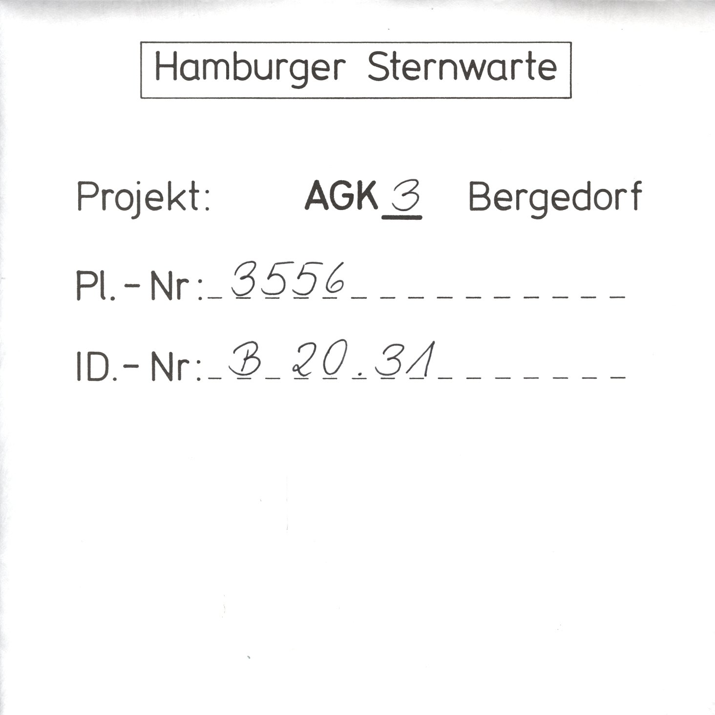 Plate envelope
