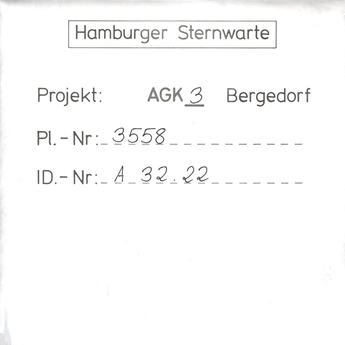 Plate envelope