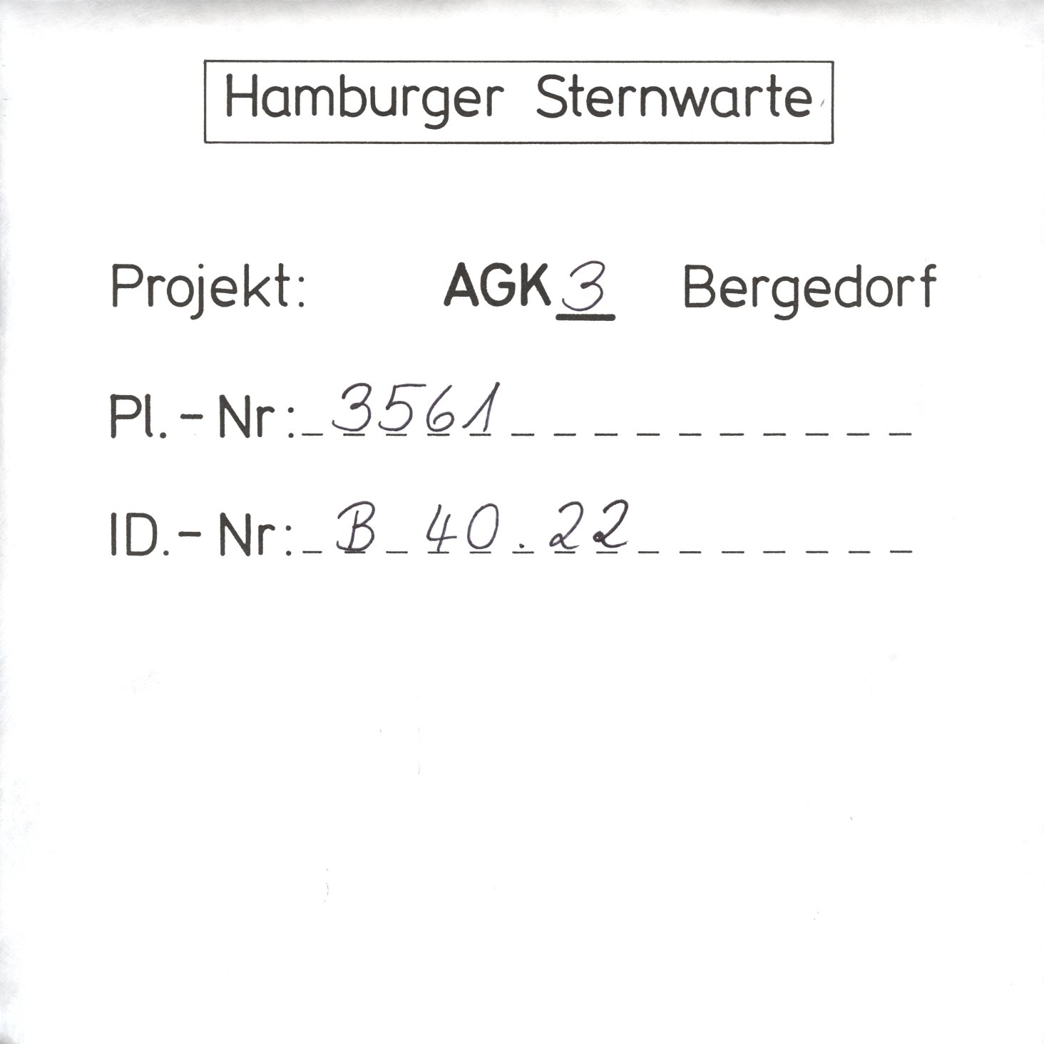 Plate envelope