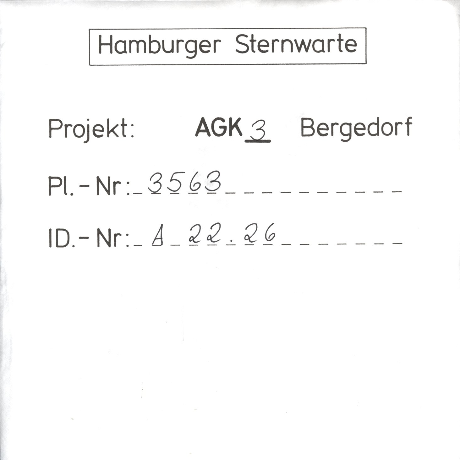 Plate envelope