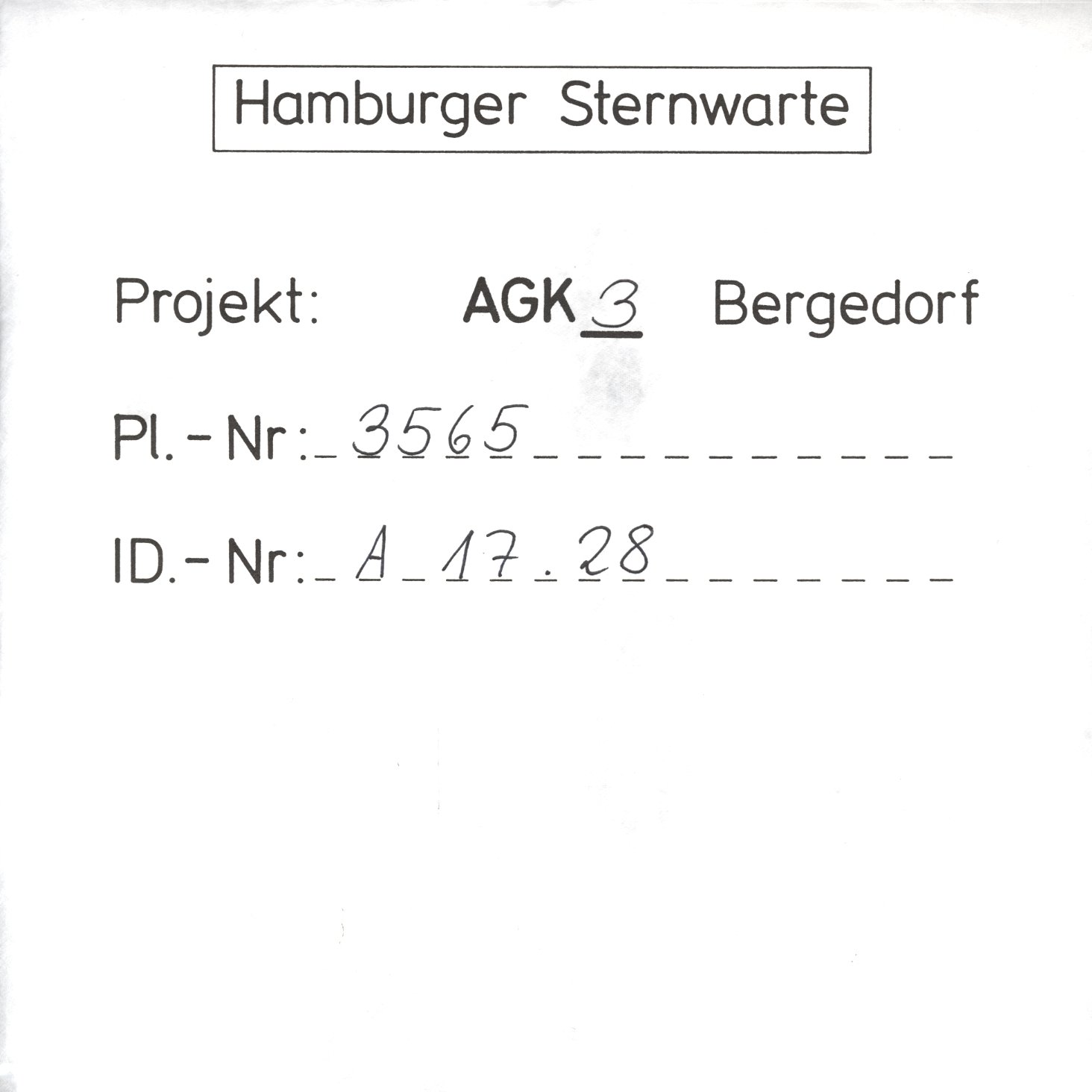 Plate envelope