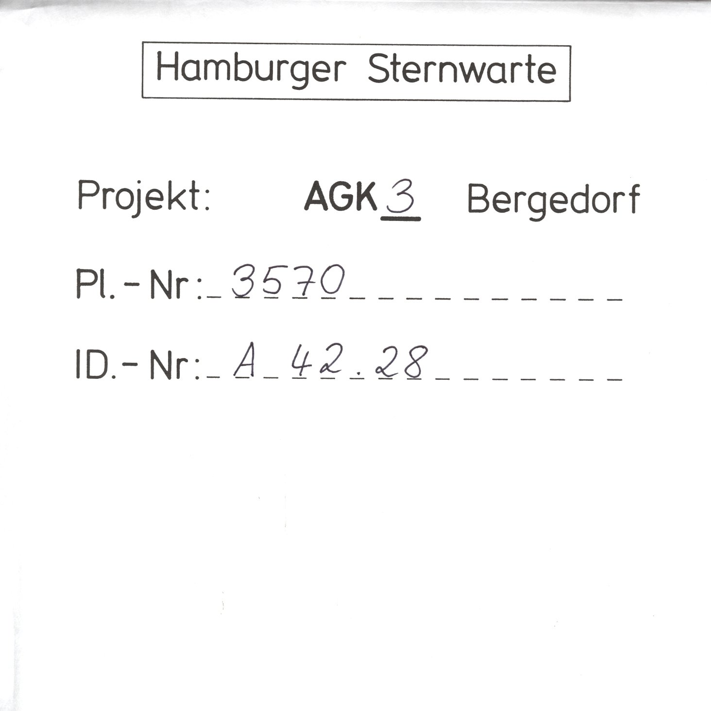 Plate envelope