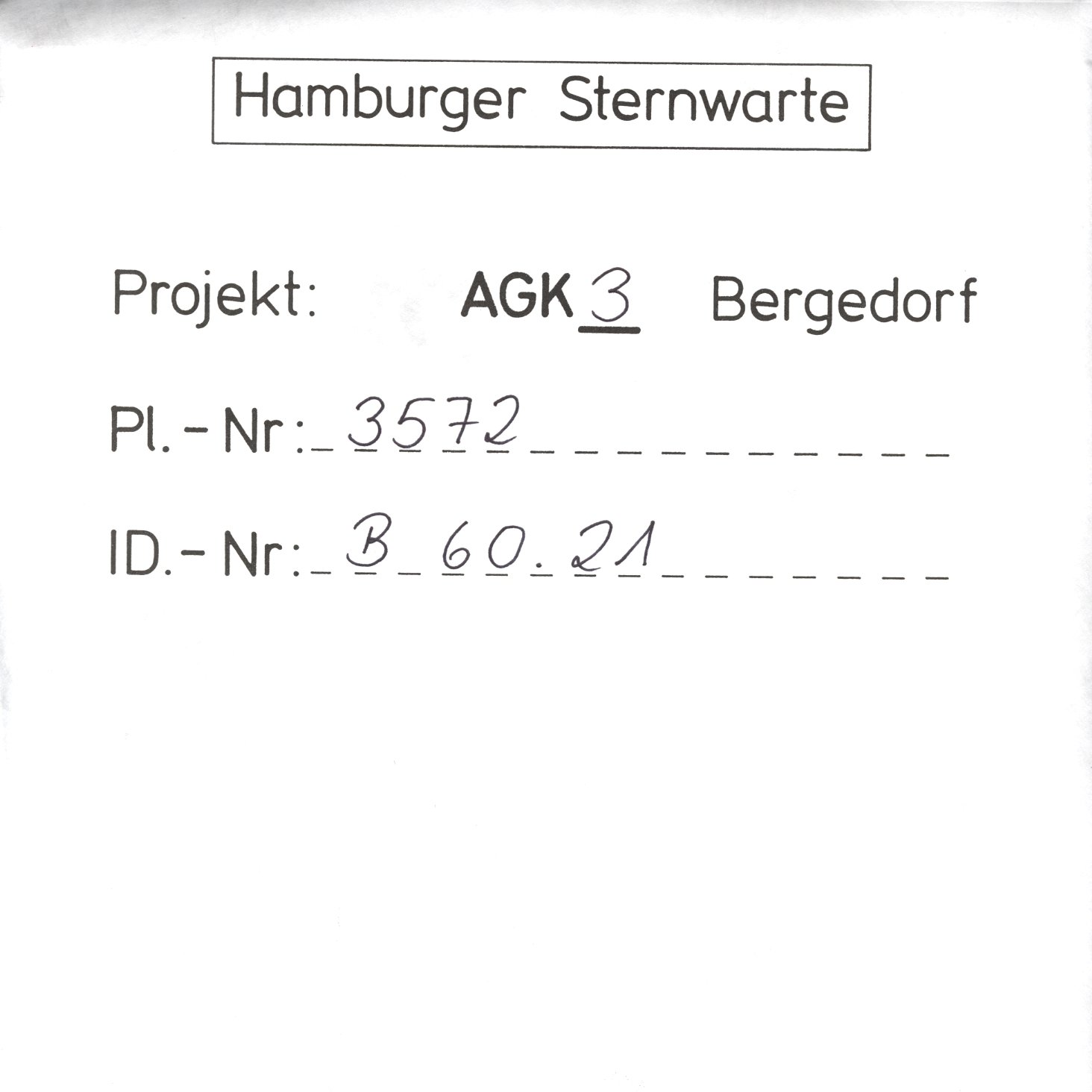 Plate envelope