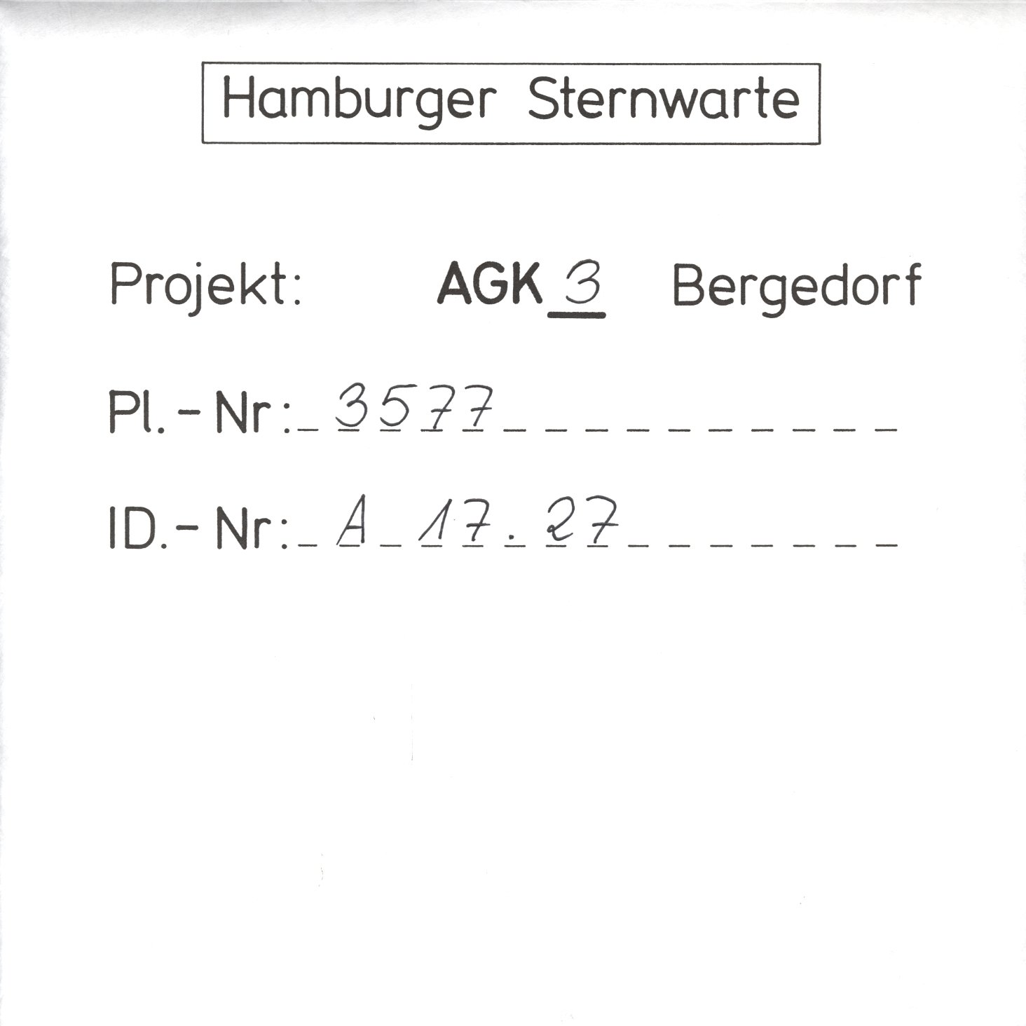 Plate envelope