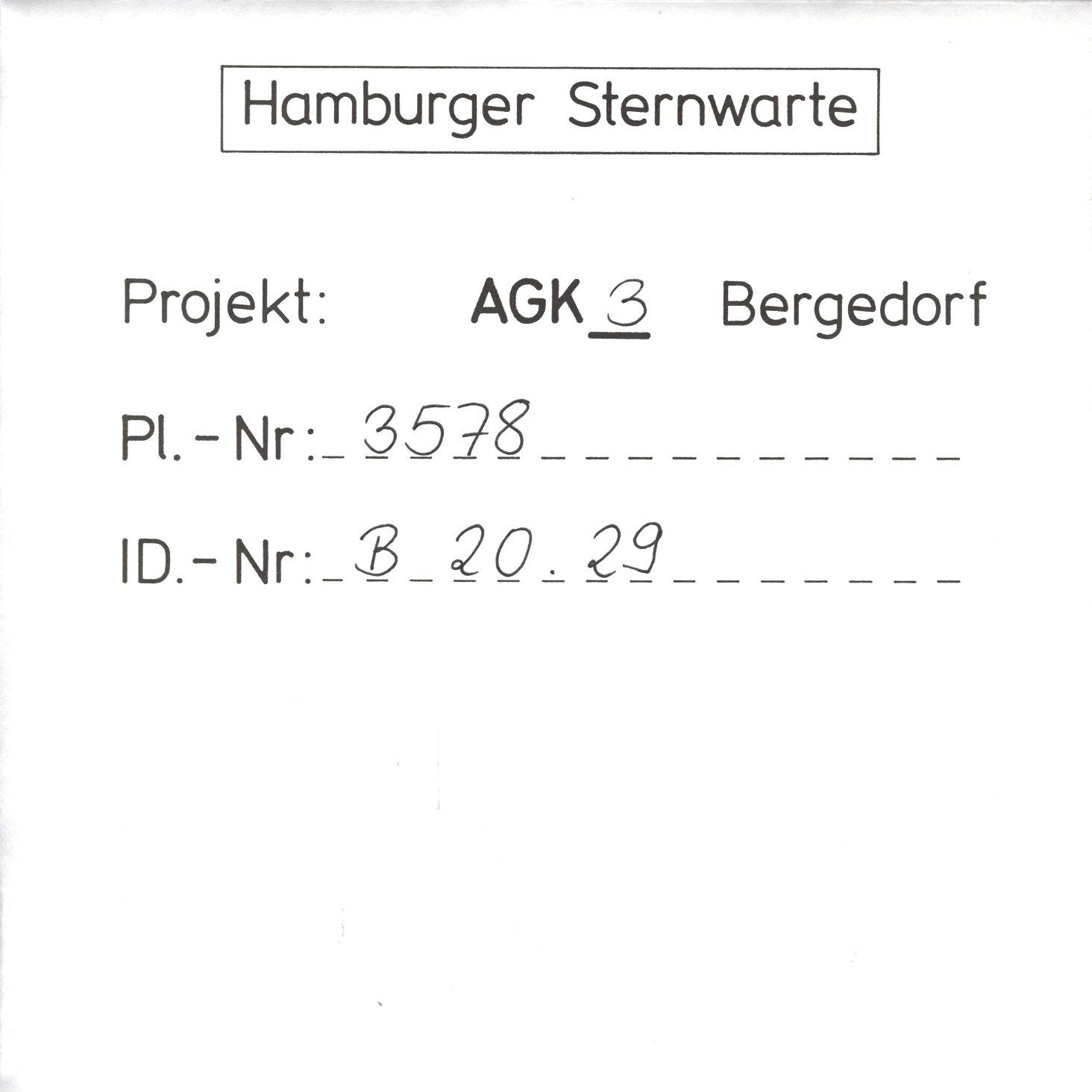 Plate envelope