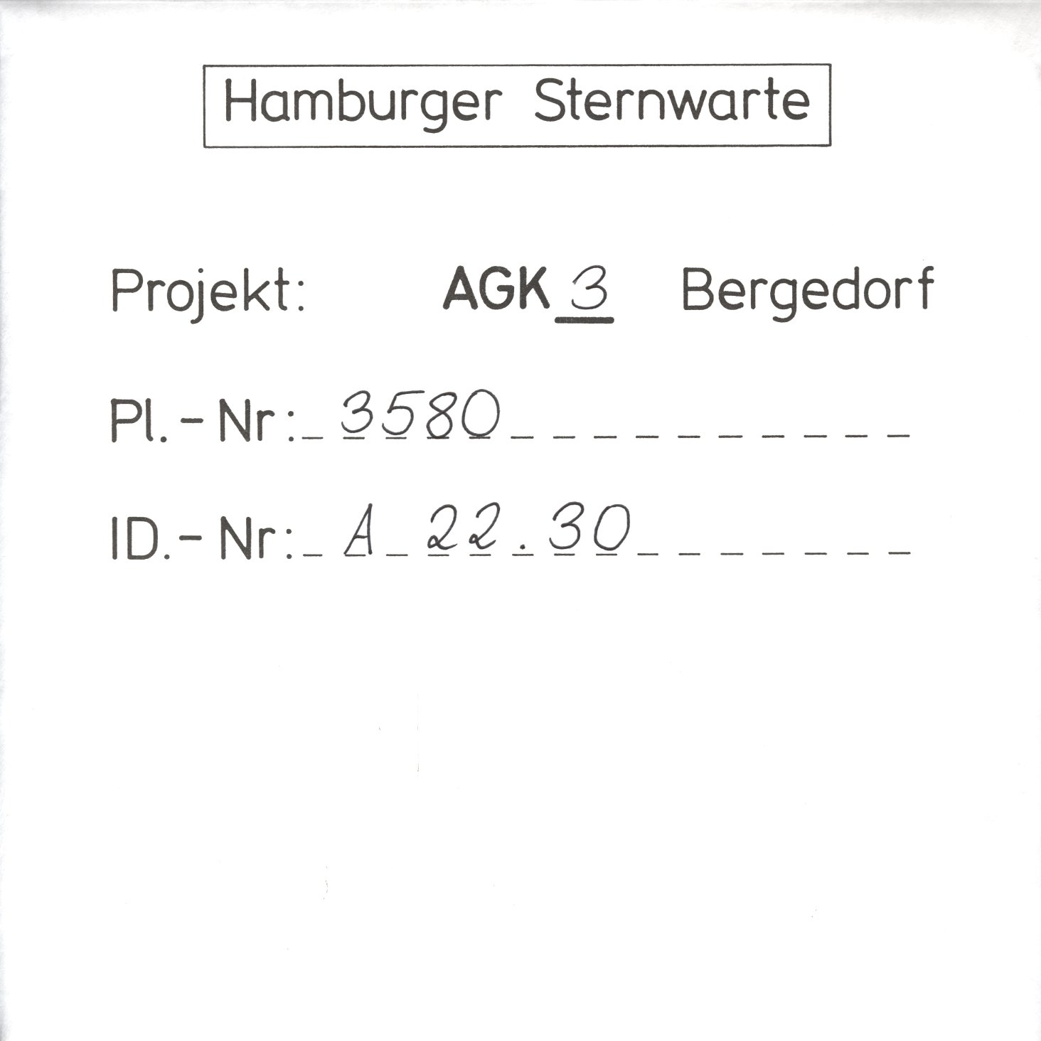 Plate envelope