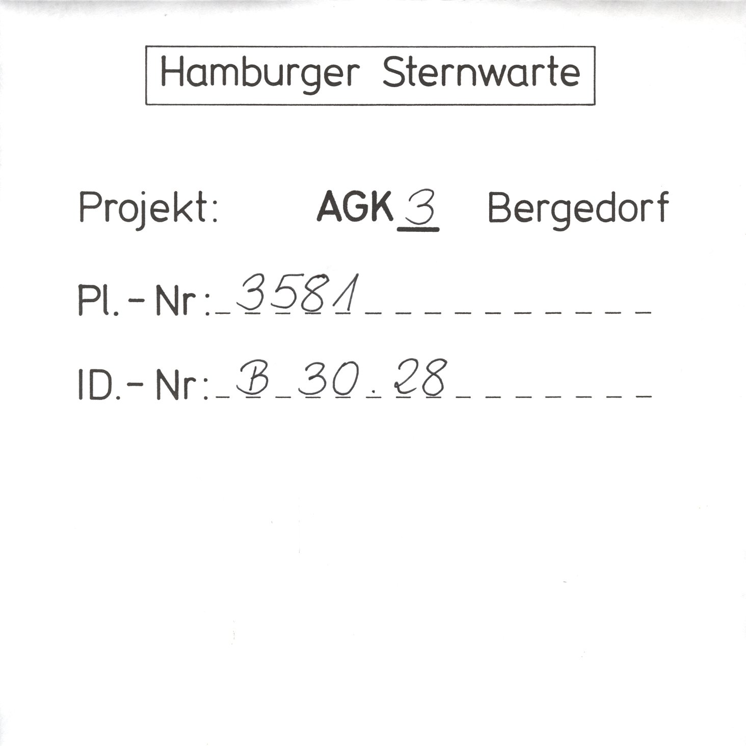 Plate envelope