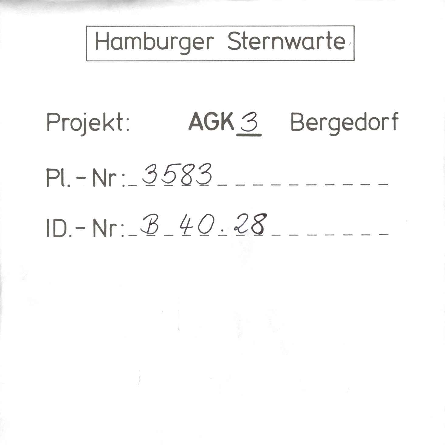 Plate envelope