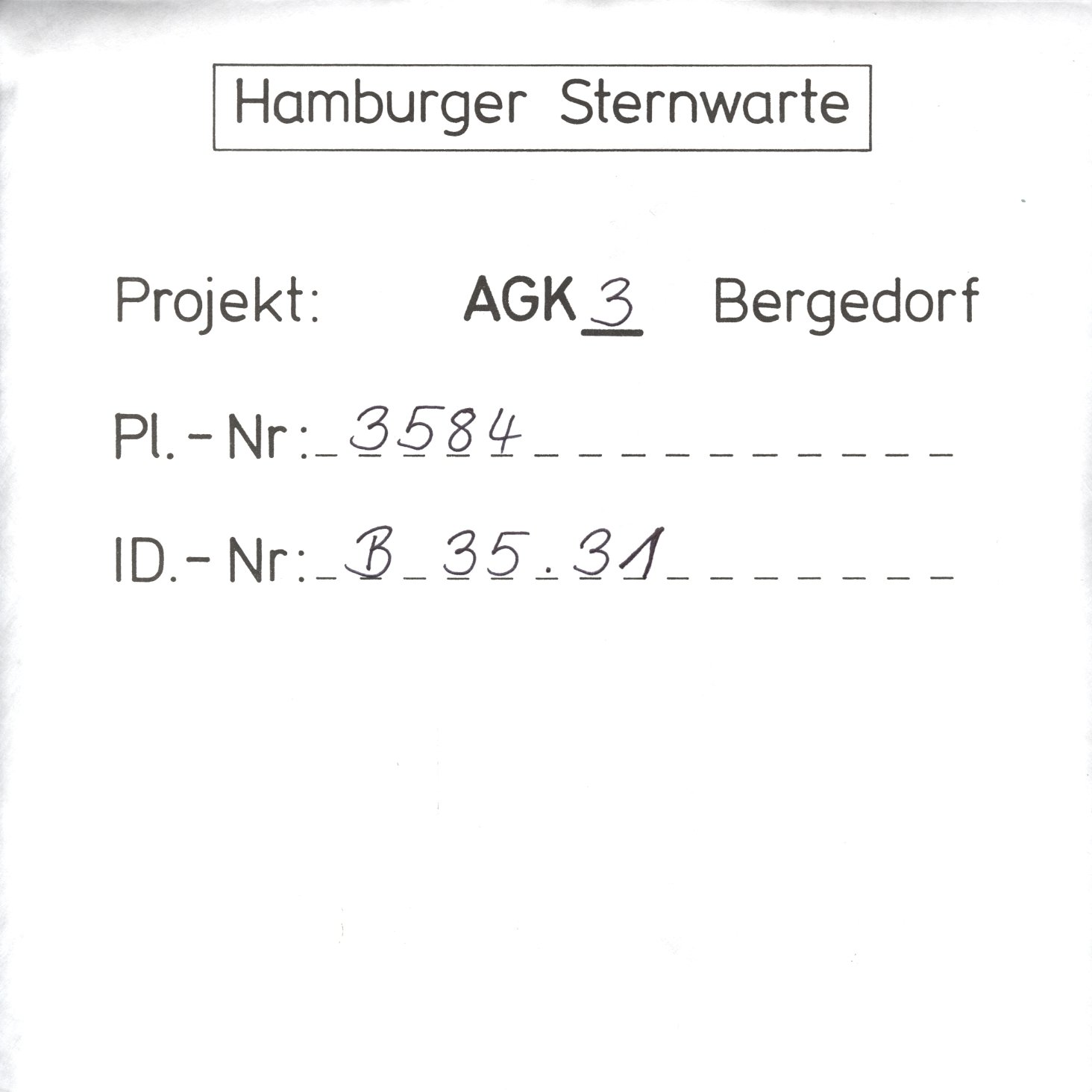 Plate envelope