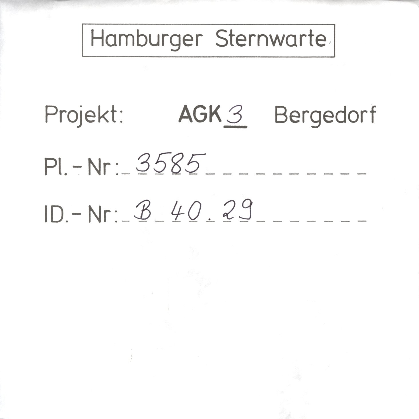Plate envelope