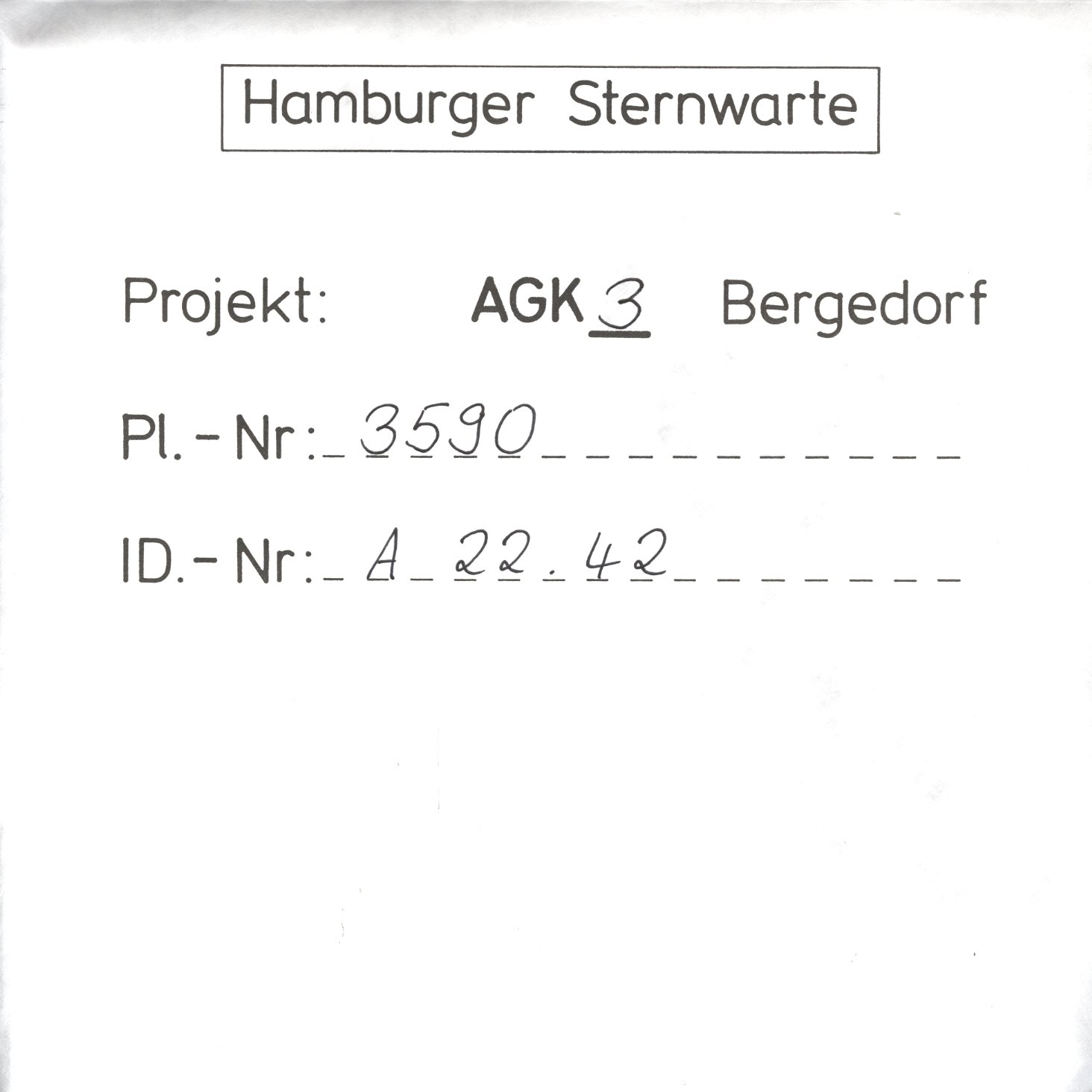 Plate envelope
