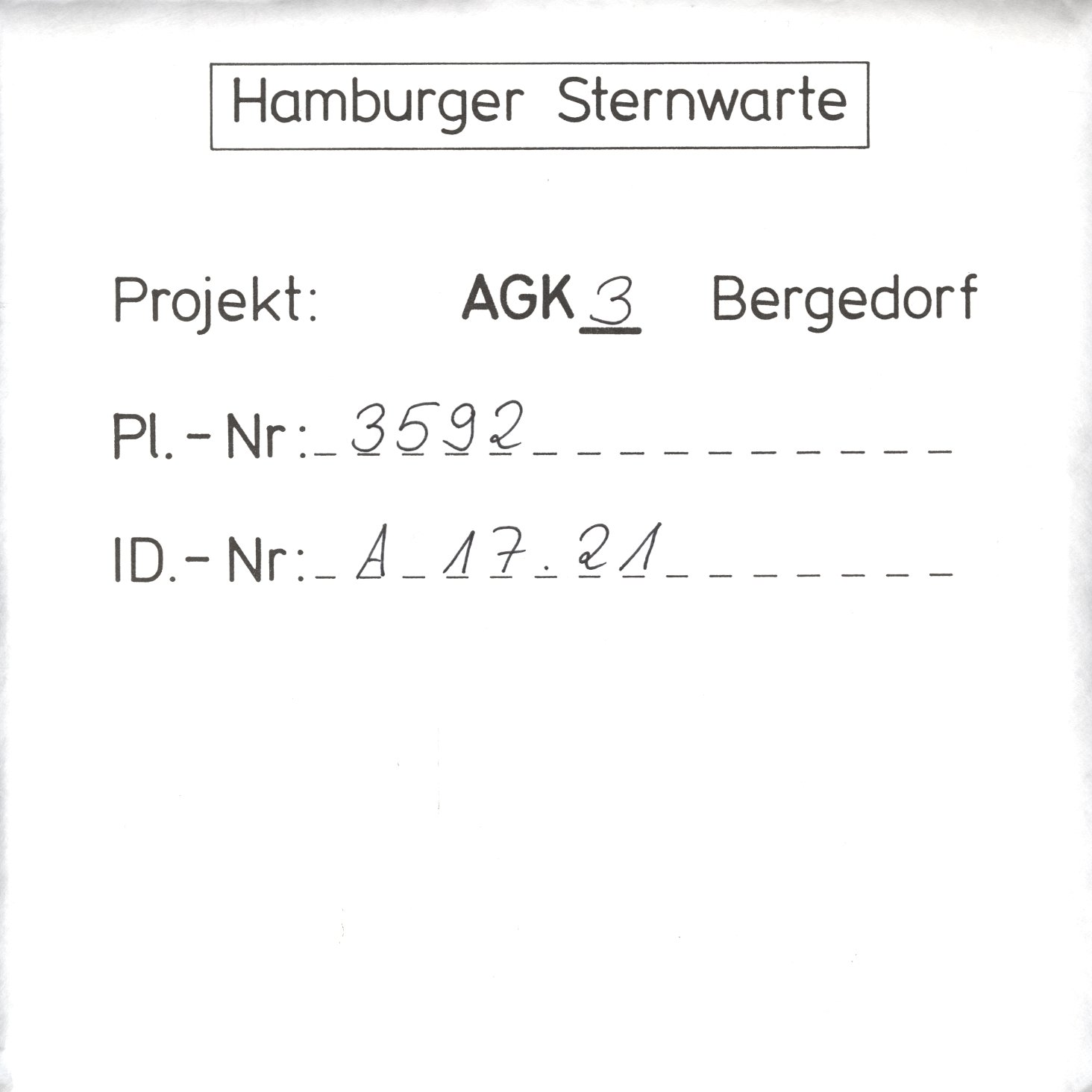 Plate envelope