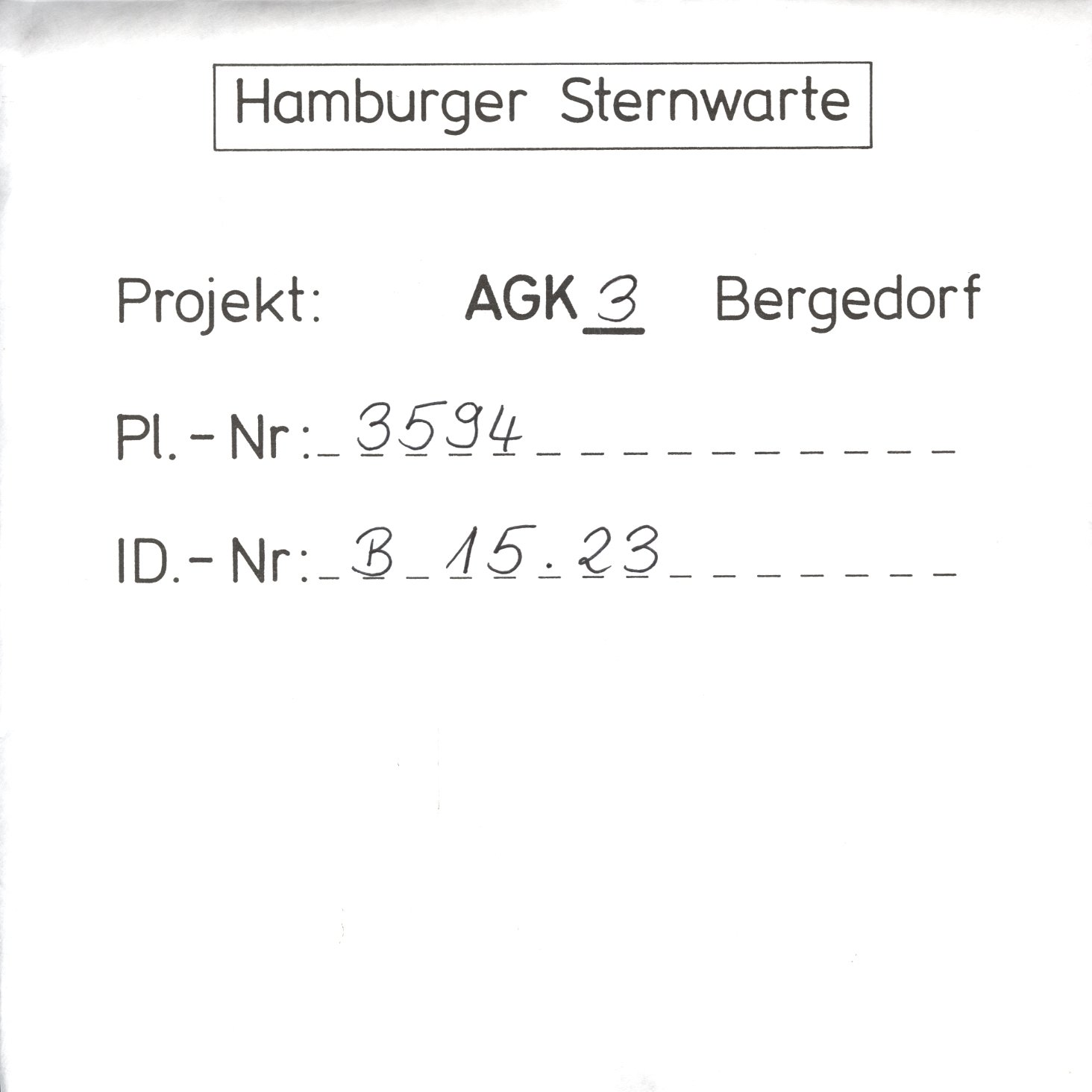 Plate envelope