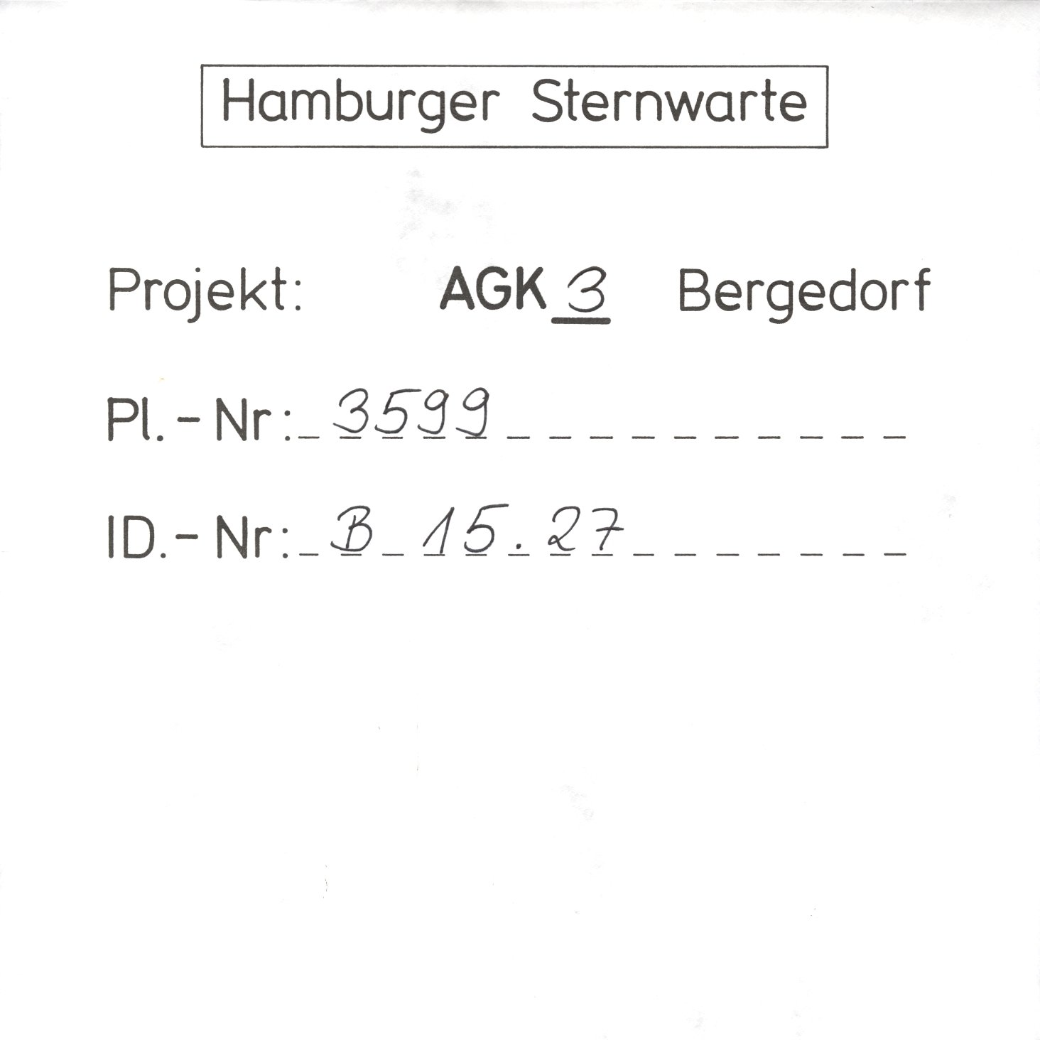 Plate envelope