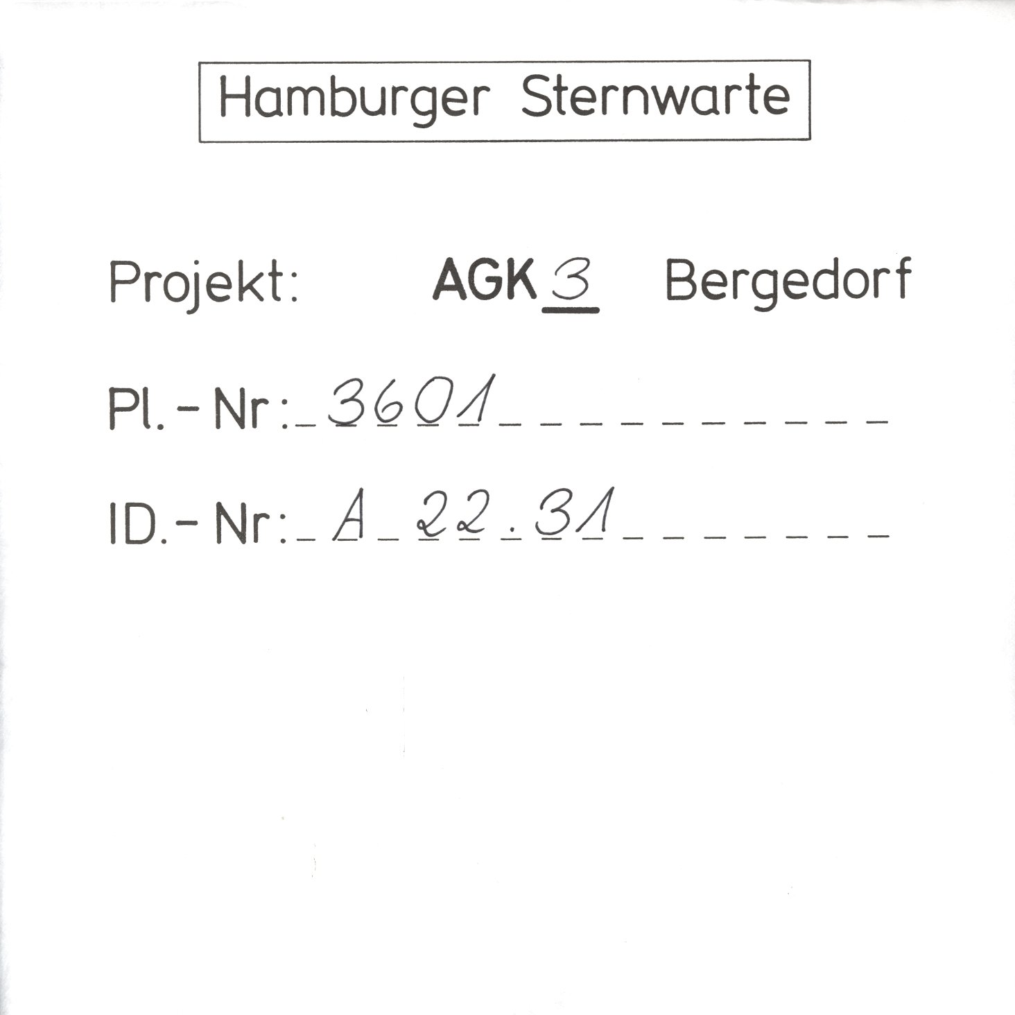 Plate envelope