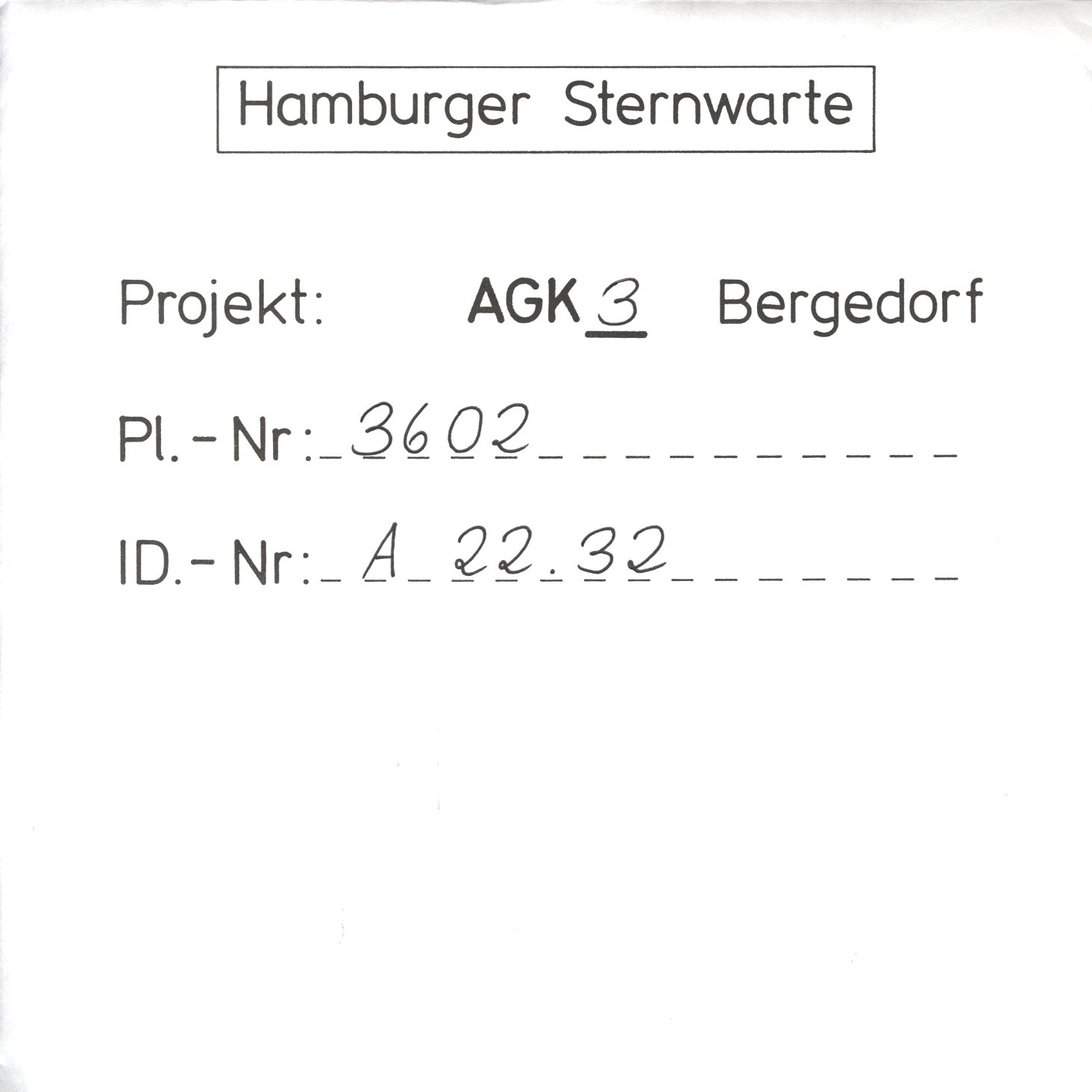 Plate envelope