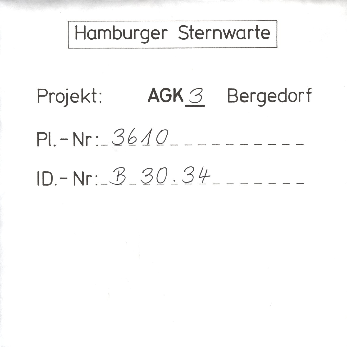 Plate envelope