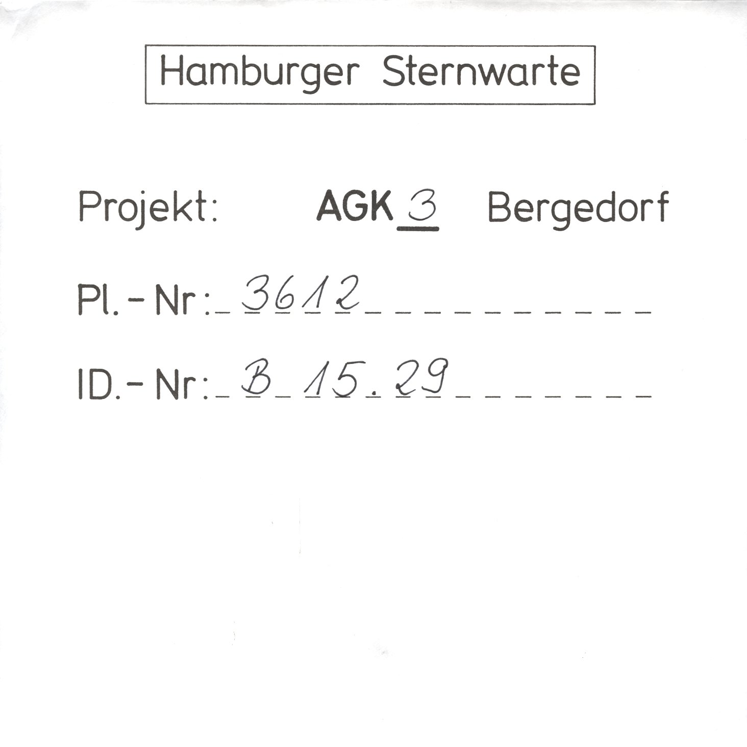 Plate envelope