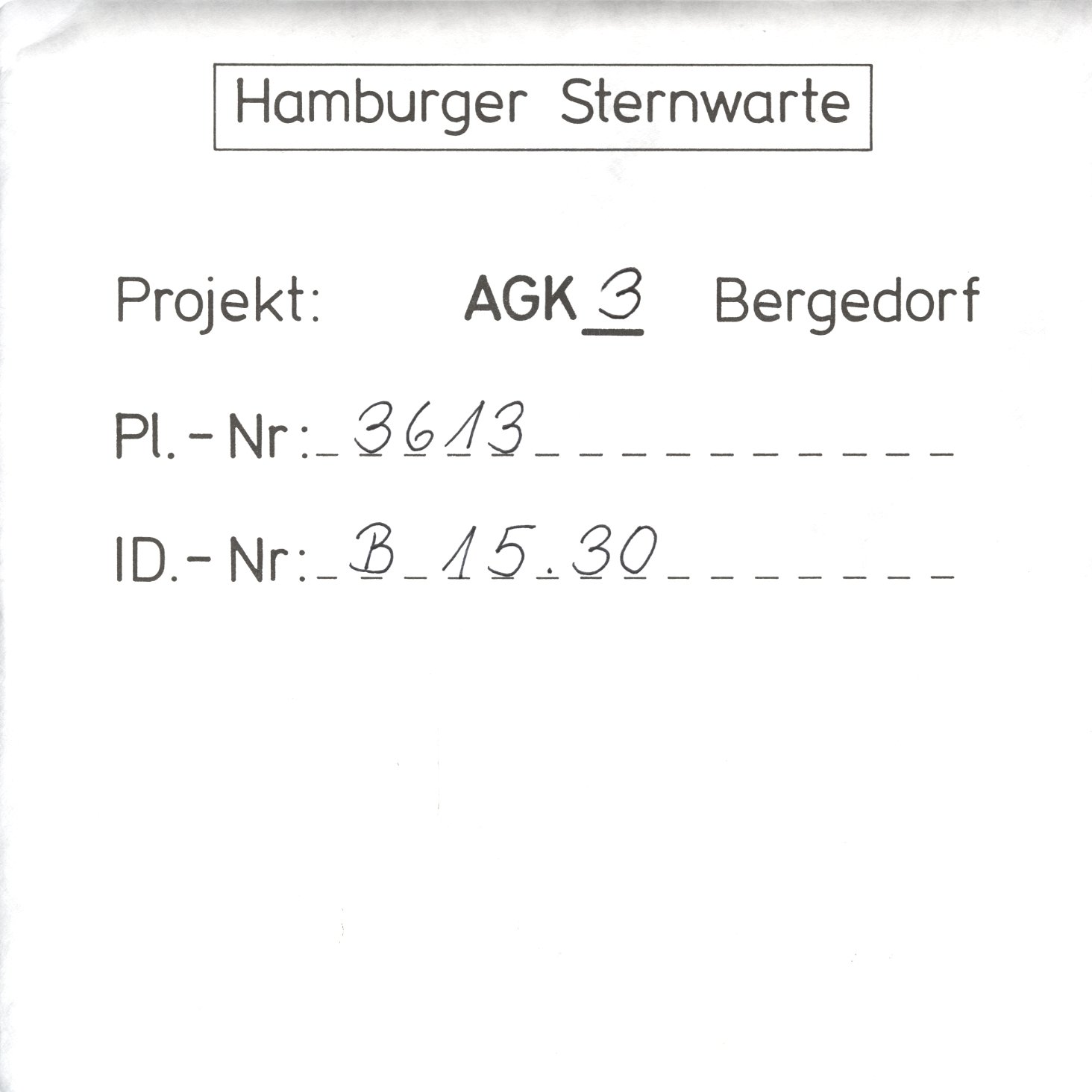 Plate envelope