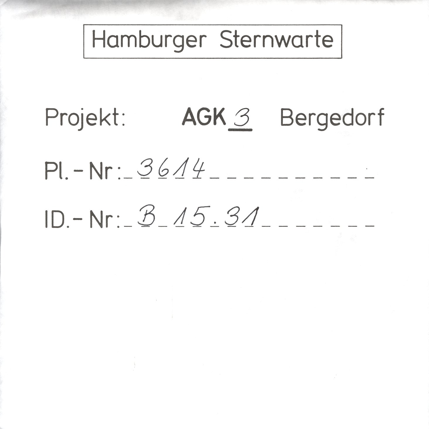 Plate envelope