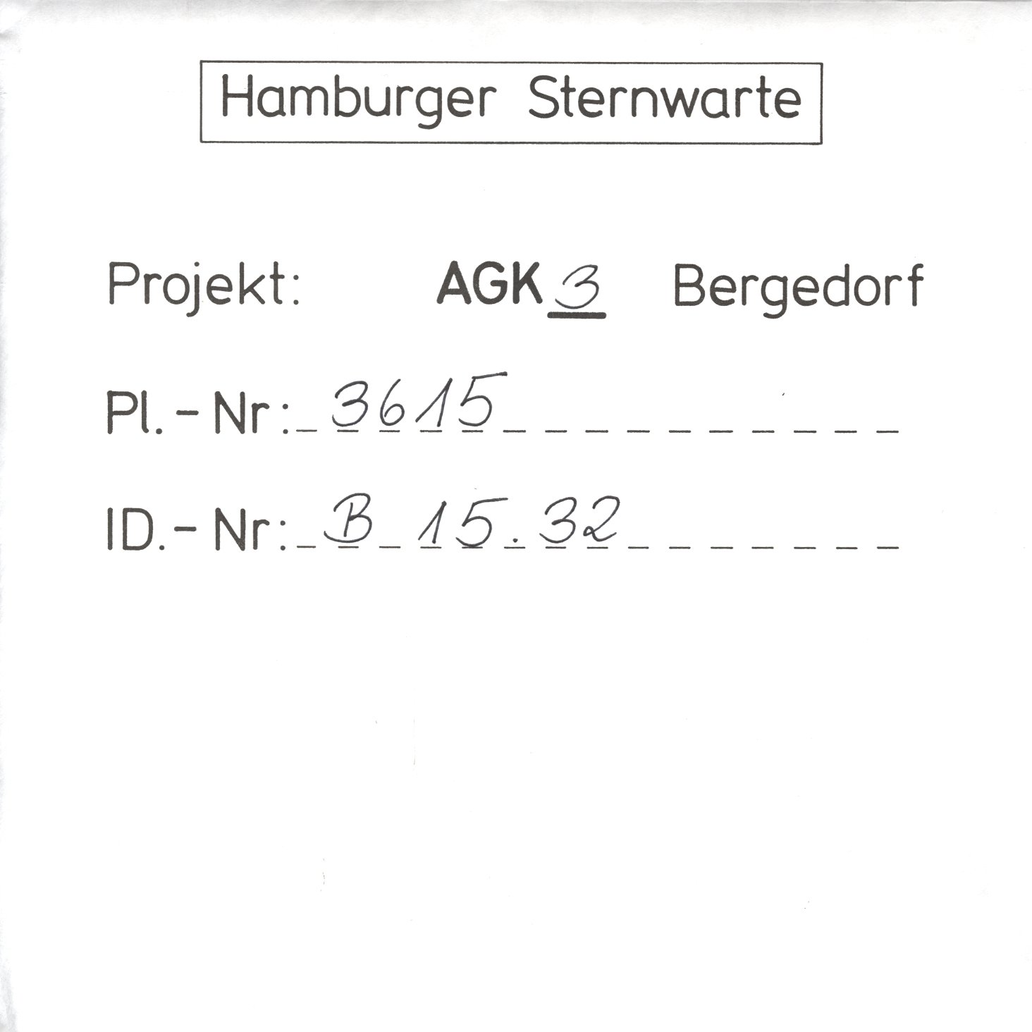 Plate envelope