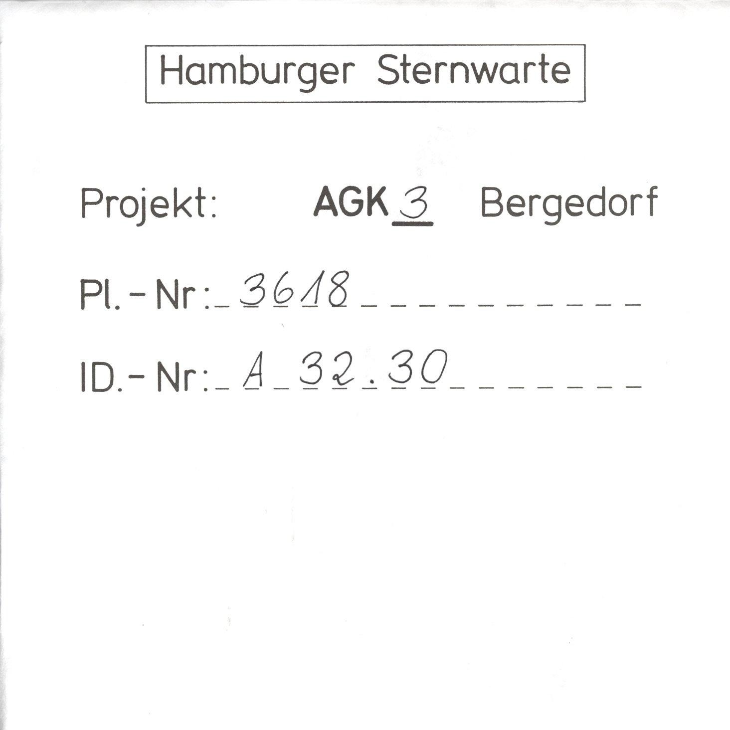 Plate envelope