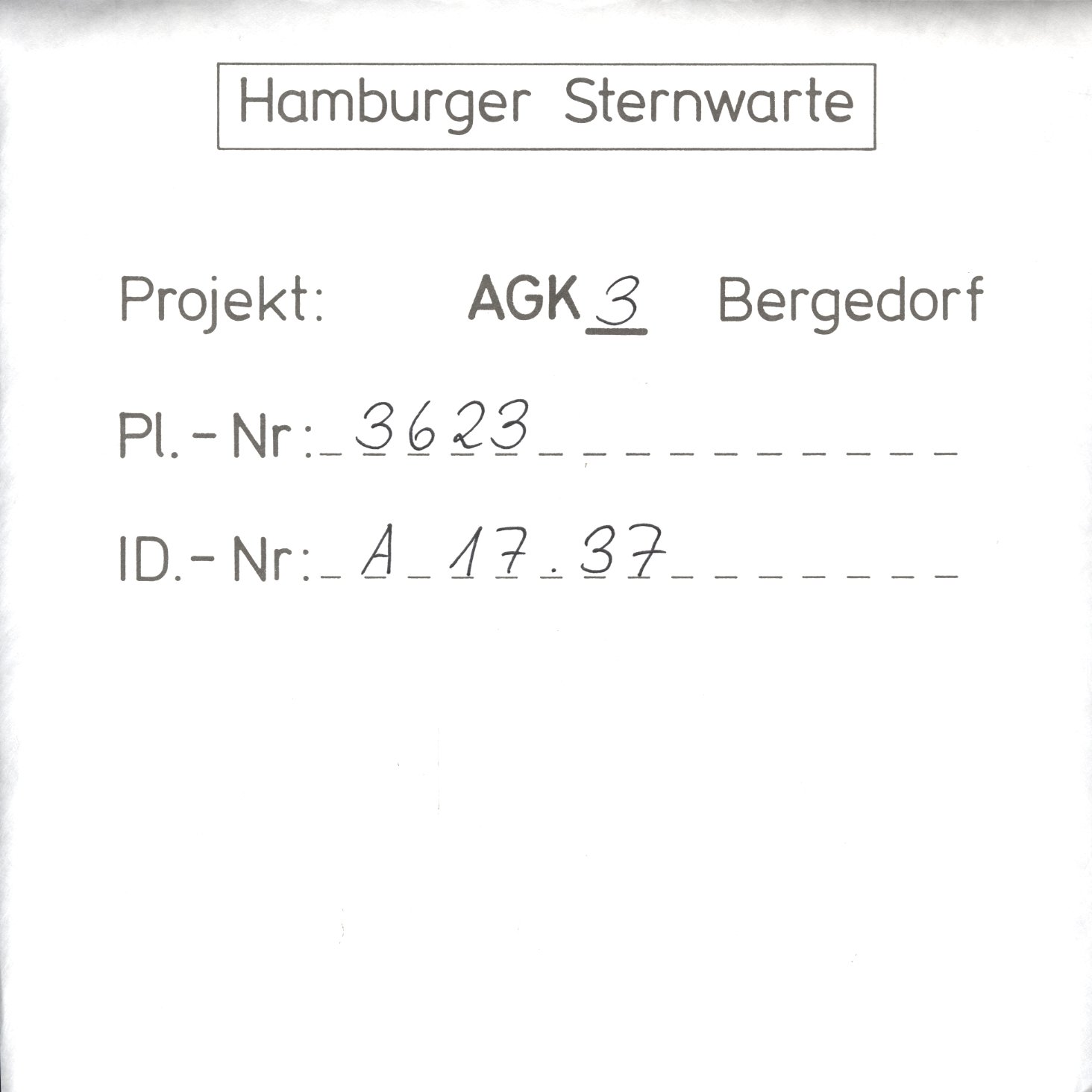 Plate envelope